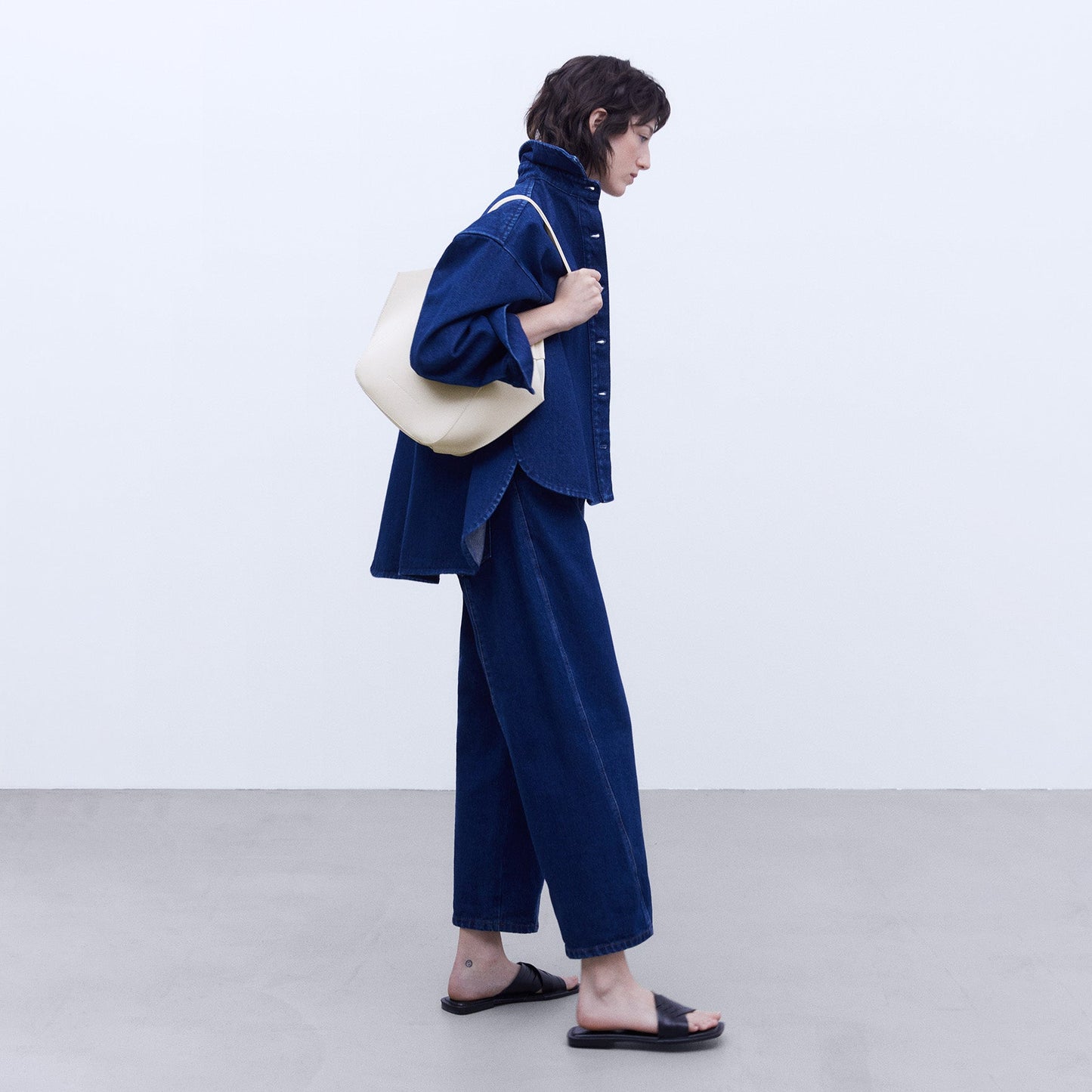 Ecru Vachetta Mini Shopper Bag