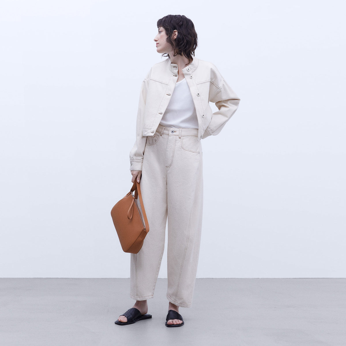Buff Vachetta Leather Shoulder Bag