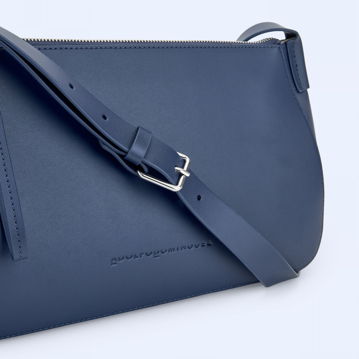 Navy Blue Vachetta Leather Shoulder Bag