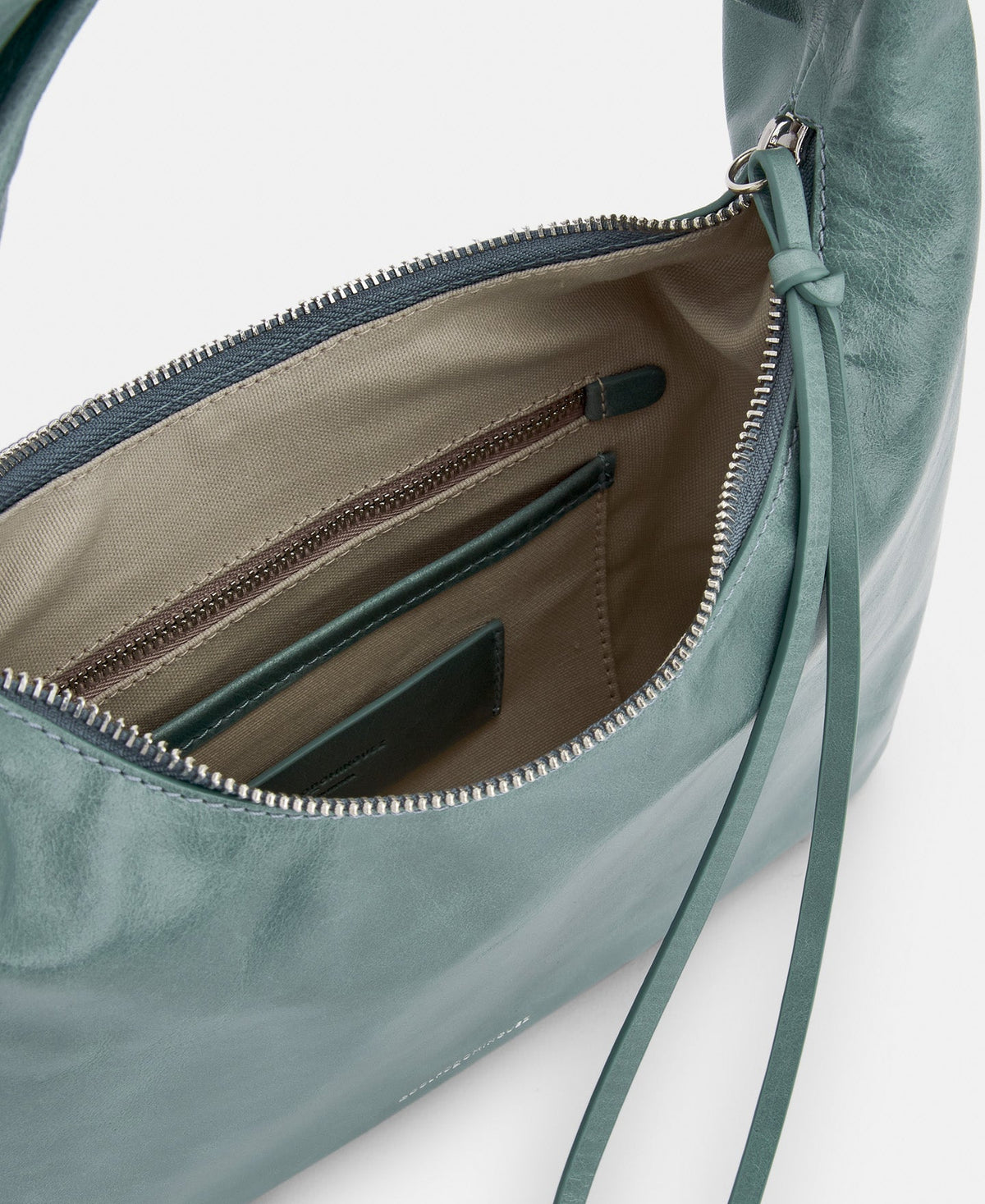 Light Green Responsible Tanned Leather Mini Hobo