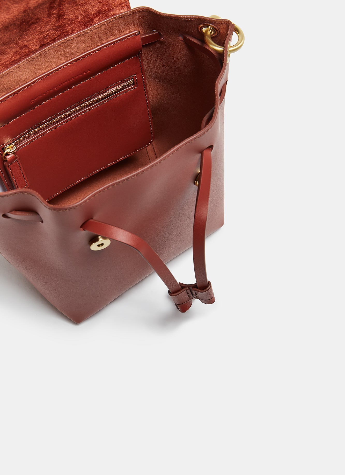 Orange Unlined Vachetta Leather Mini Backpack