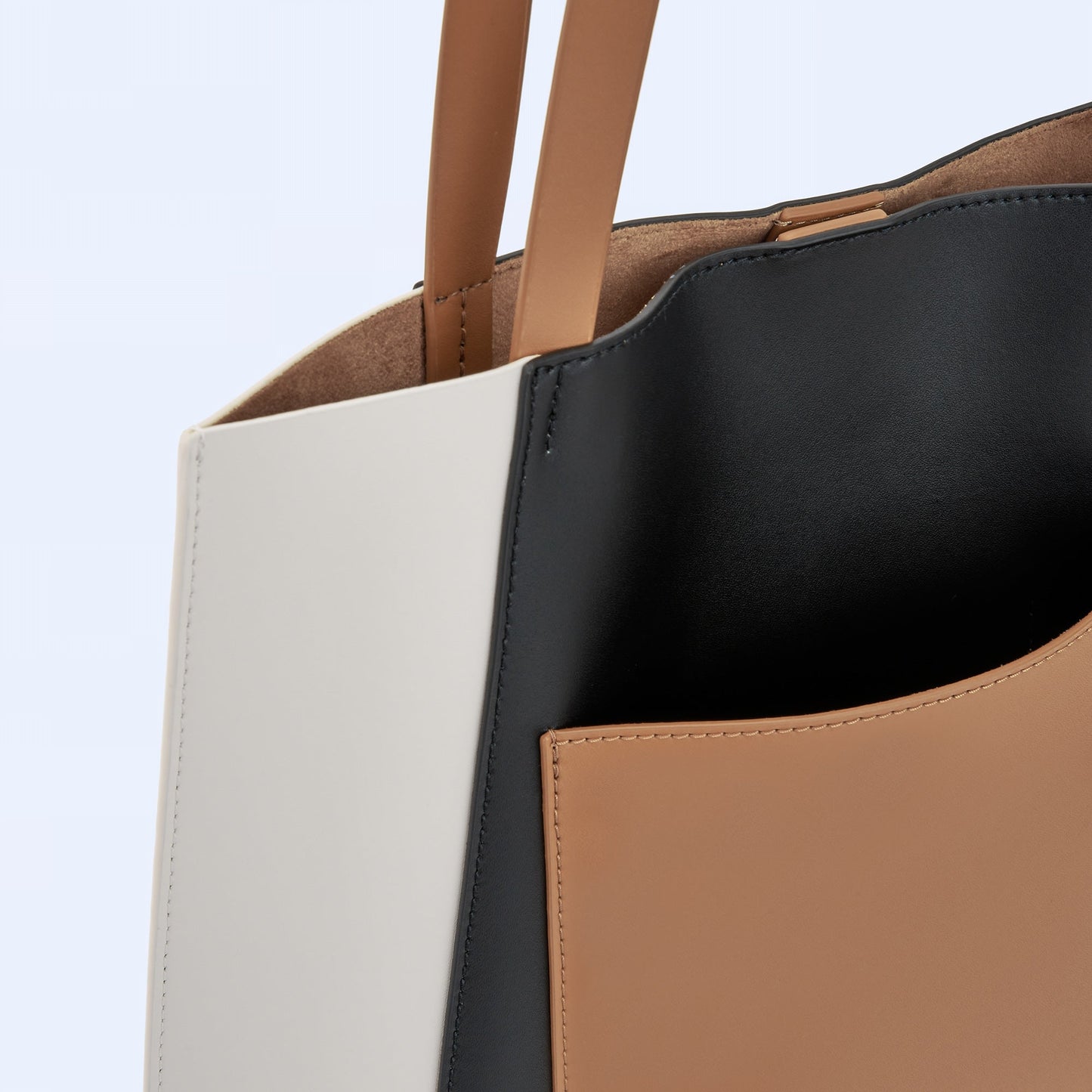 3-Color Vachetta Leather Shopper