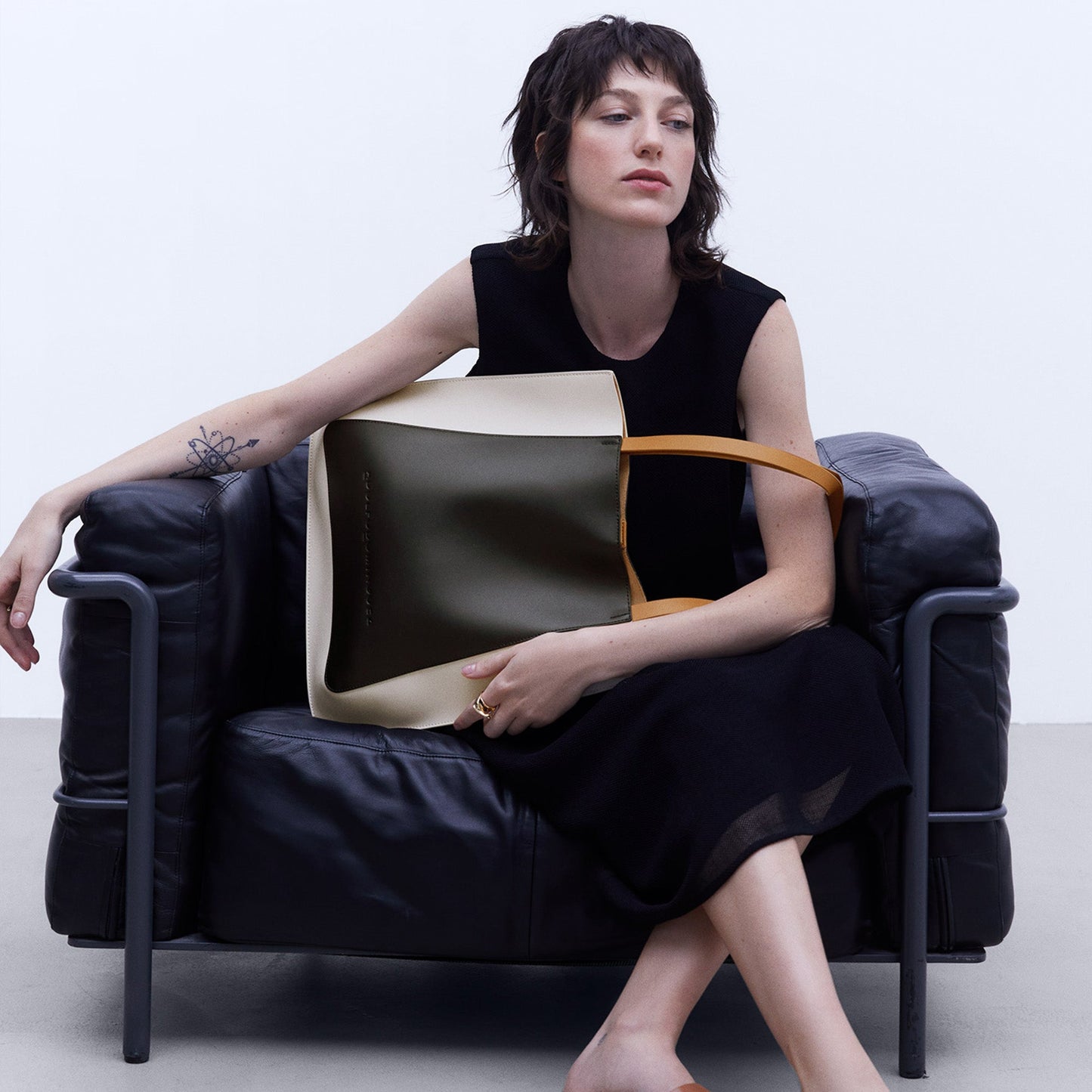 3-Color Vachetta Leather Shopper