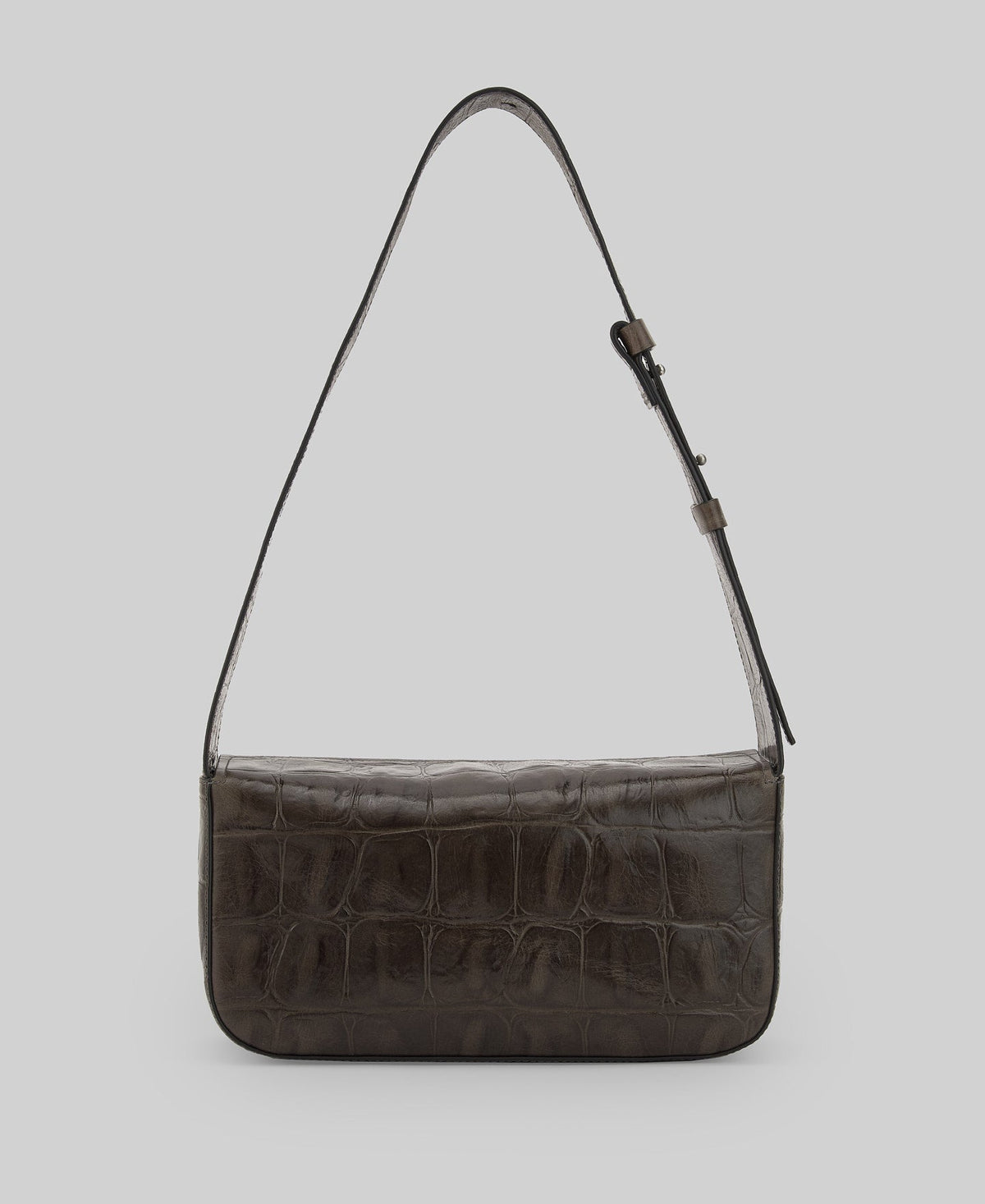 Light grey responsible leather coco bag for woman