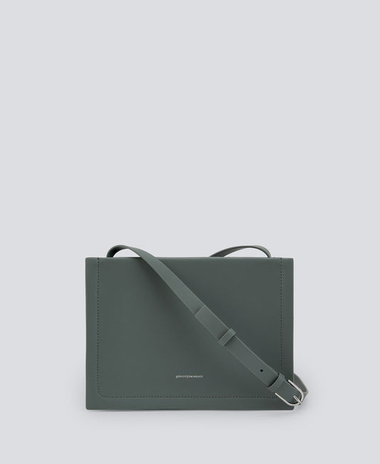 Sea Water Green Responsible Leather Crossbody