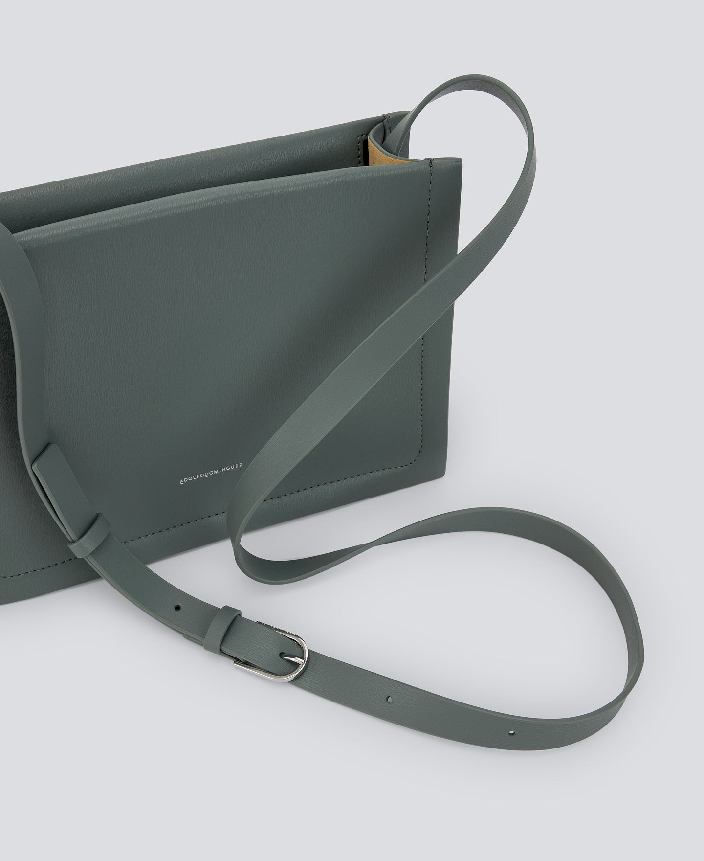 Sea Water Green Responsible Leather Crossbody