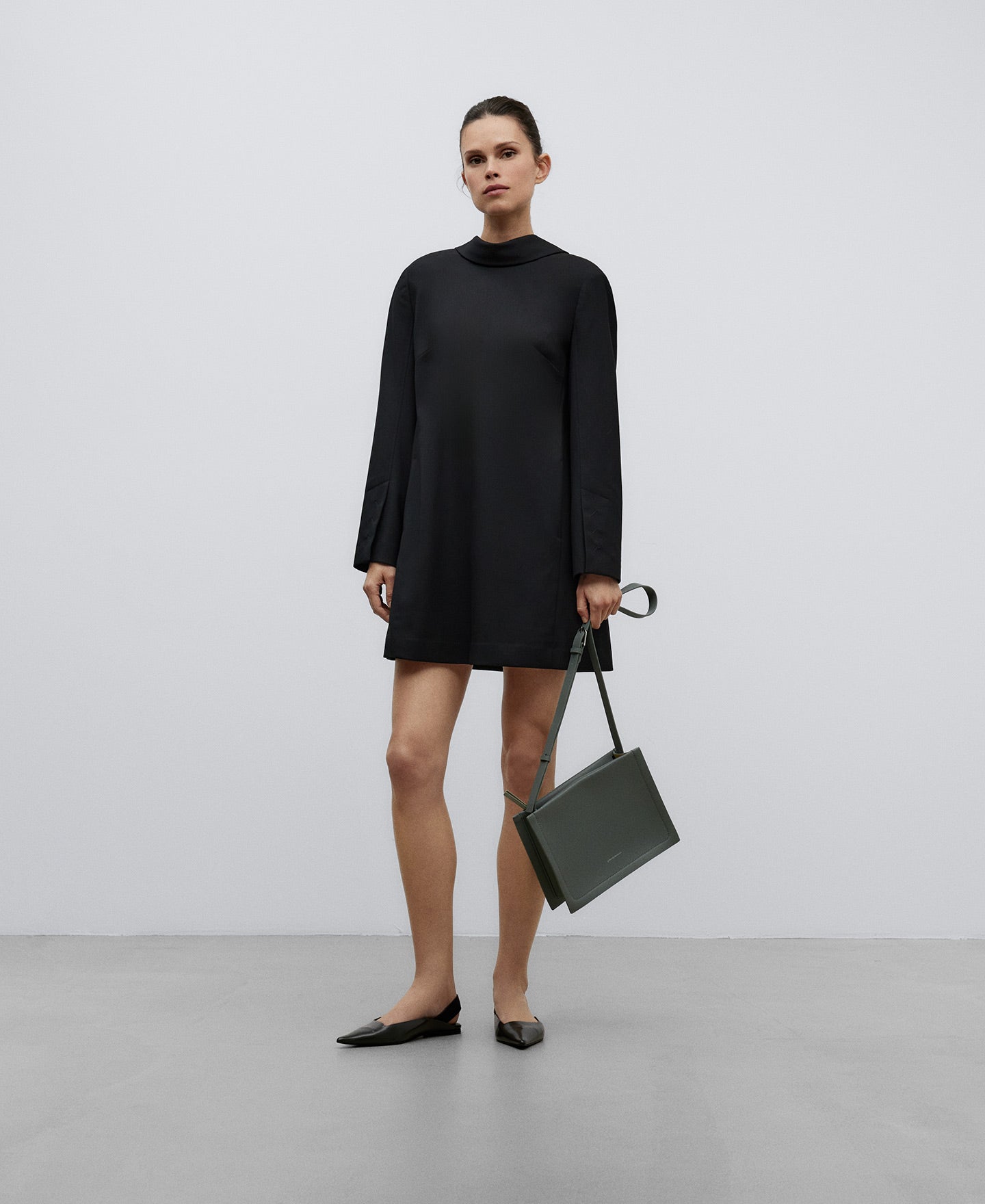 Sea Water Green Responsible Leather Crossbody