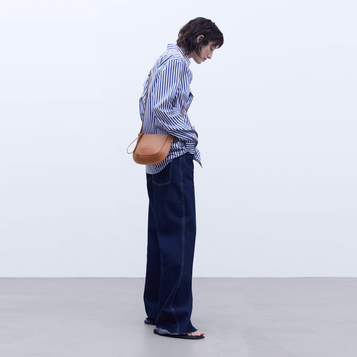 Buff Leather Mini Shoulder Bag