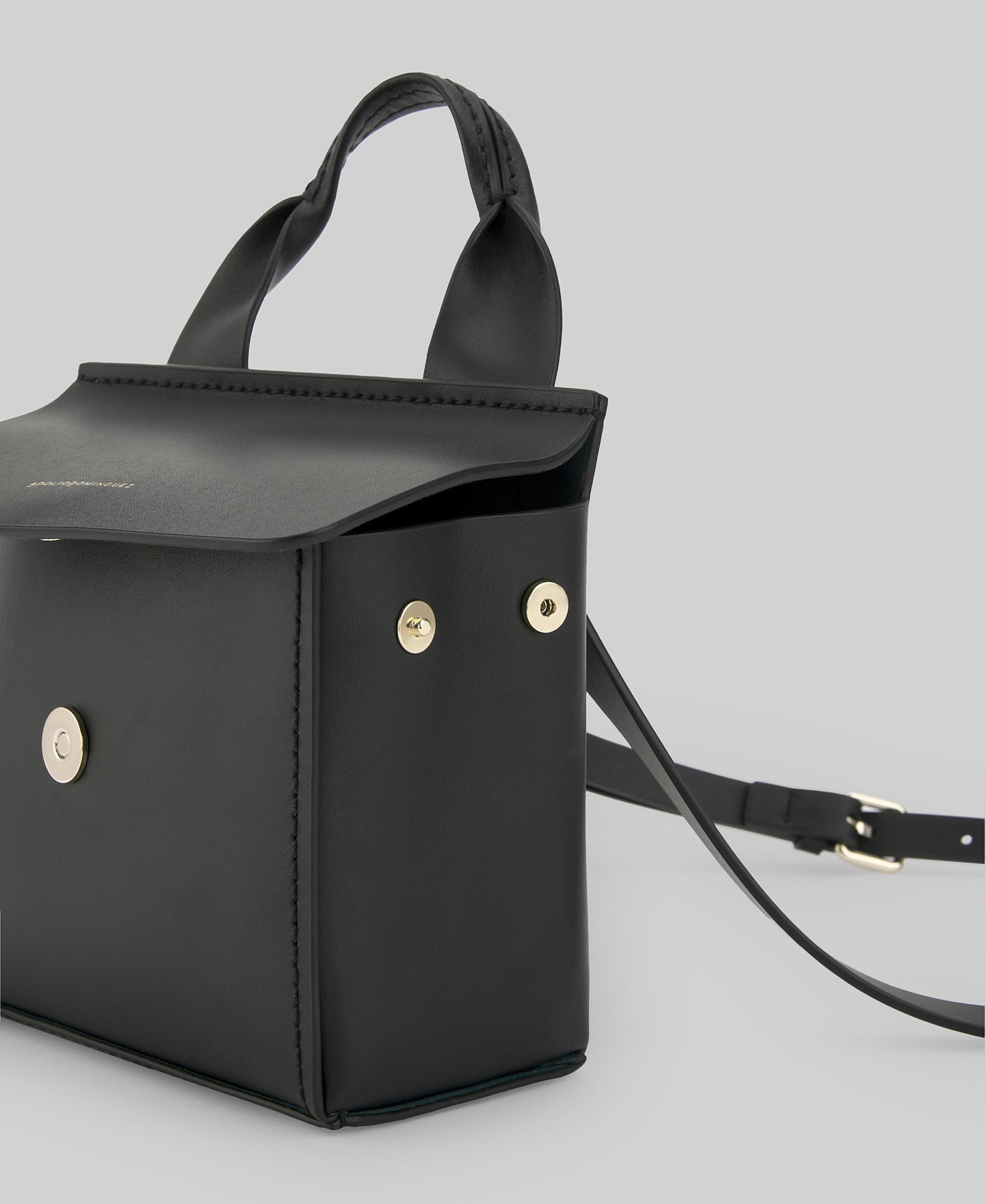 Responsible leather small Mica bag woman in black