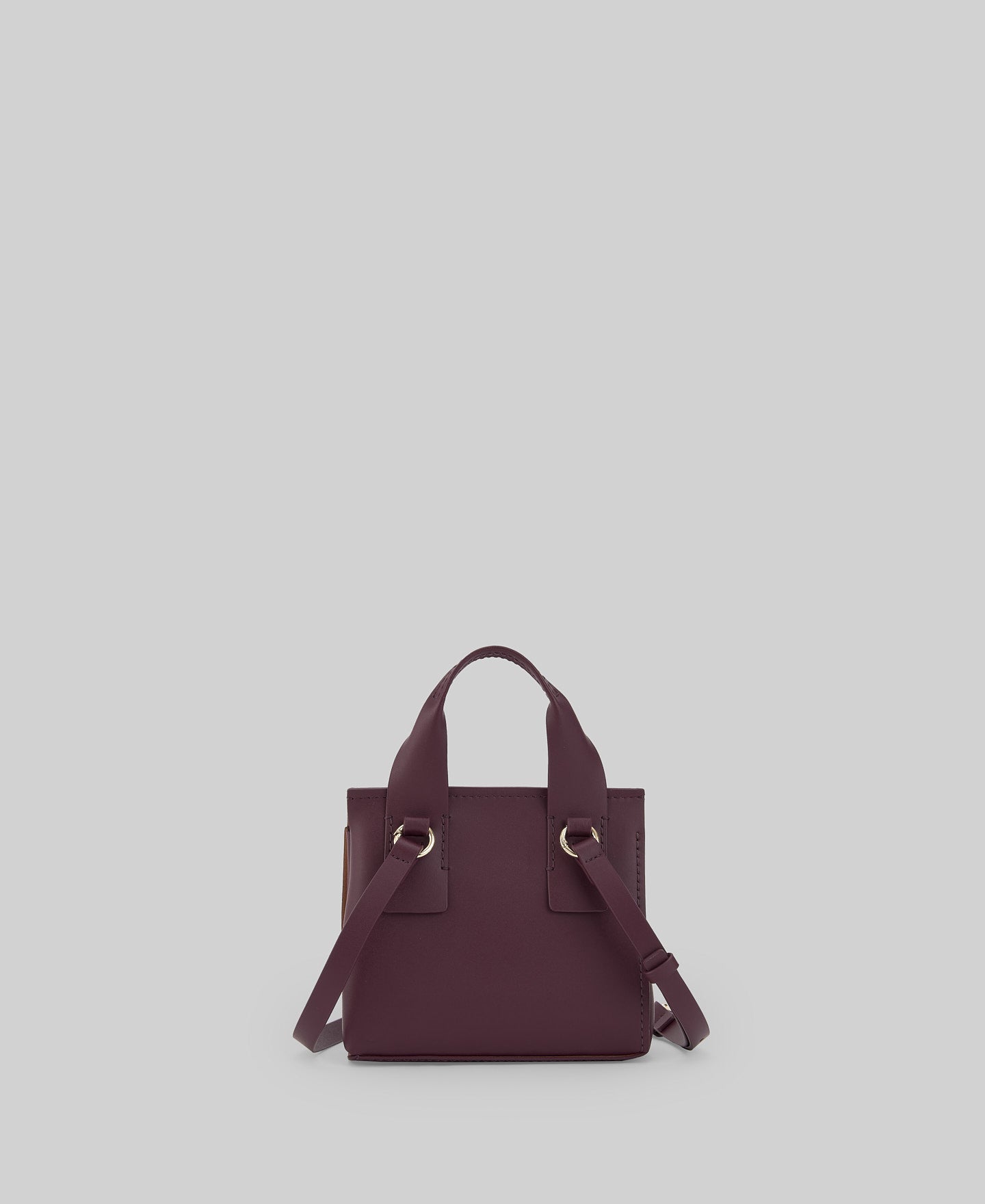 Responsible leather small Mica bag woman in maroon