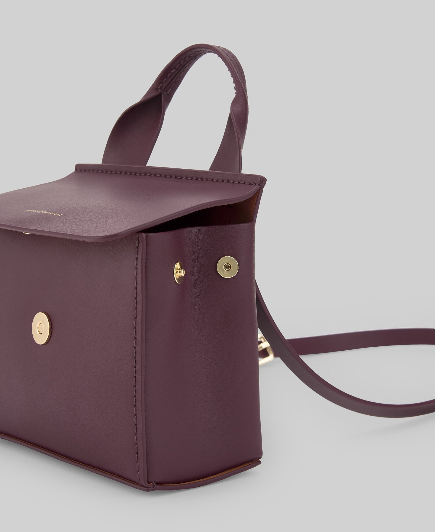 Responsible leather small Mica bag woman in maroon