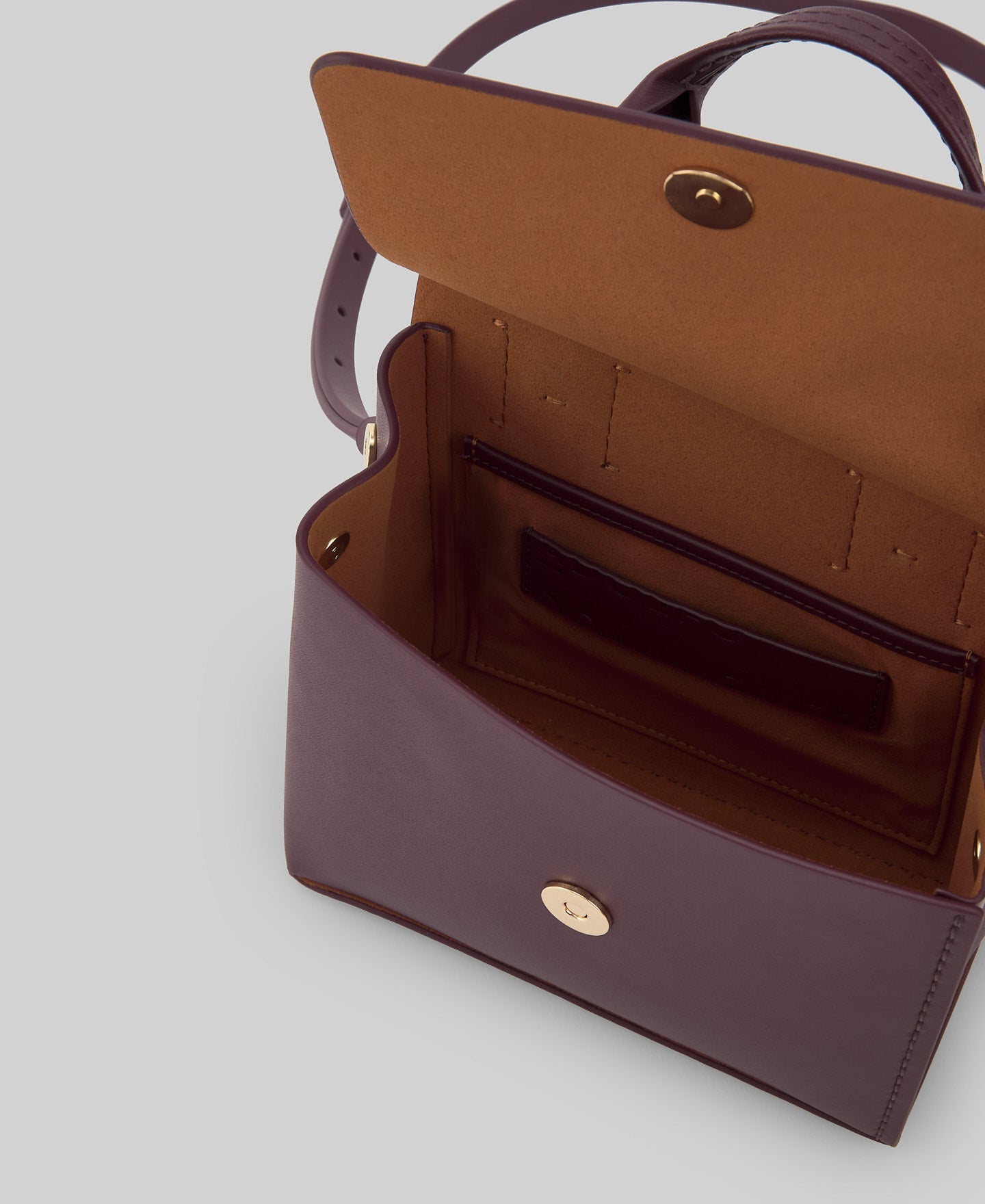 Responsible leather small Mica bag woman in maroon