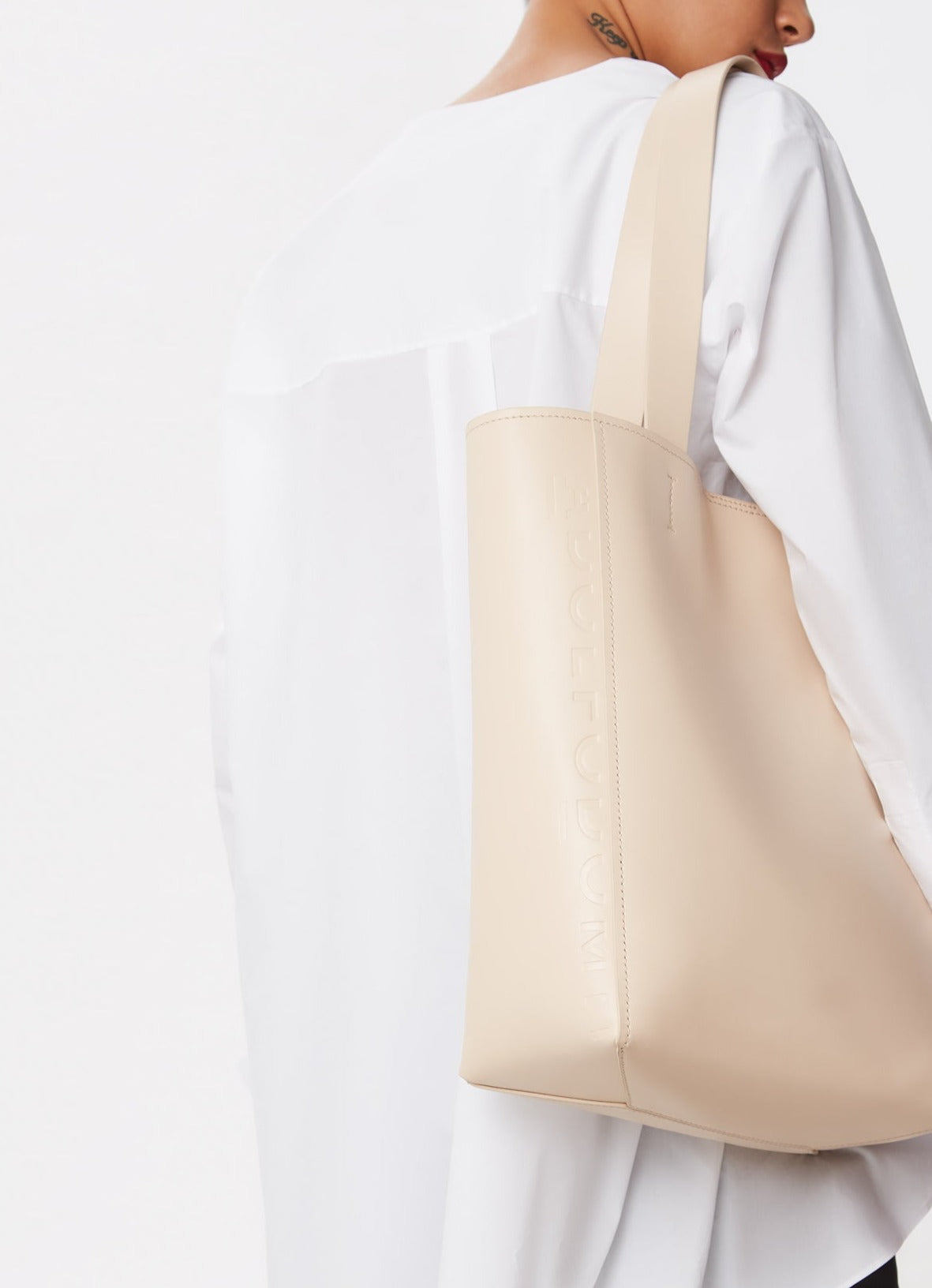 Stone Vertical Shopper With Smooth Finish