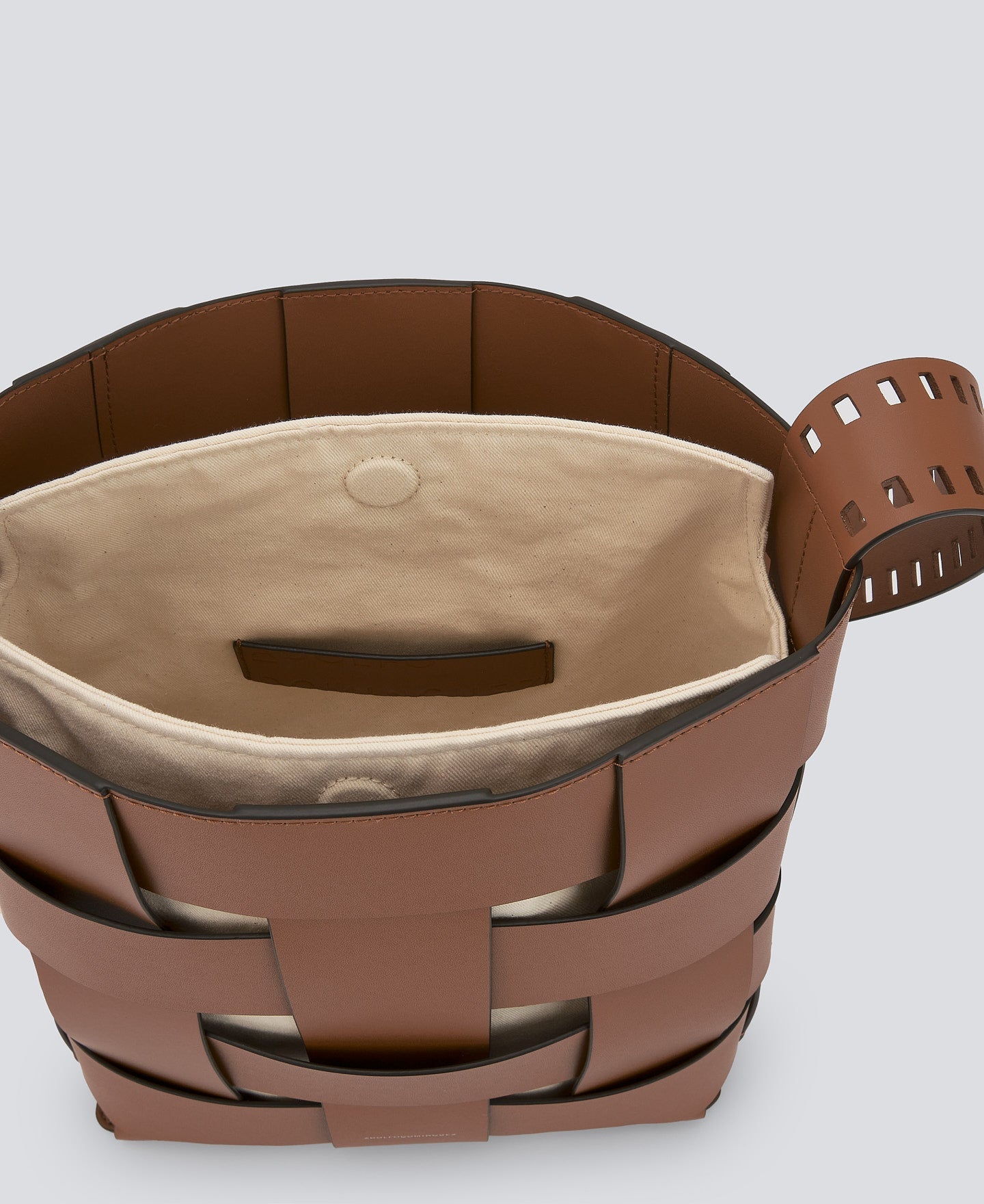 Dark Buff Braided Leather Hobo Bag