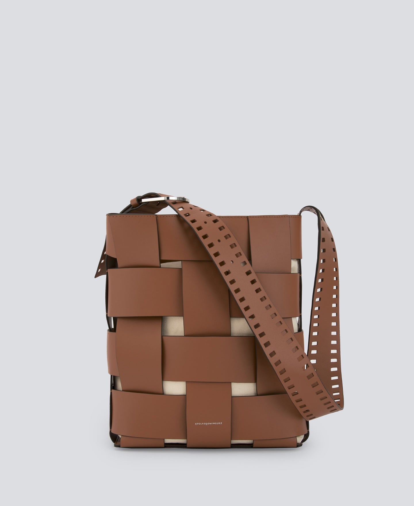 Dark Buff Braided Leather Hobo Bag