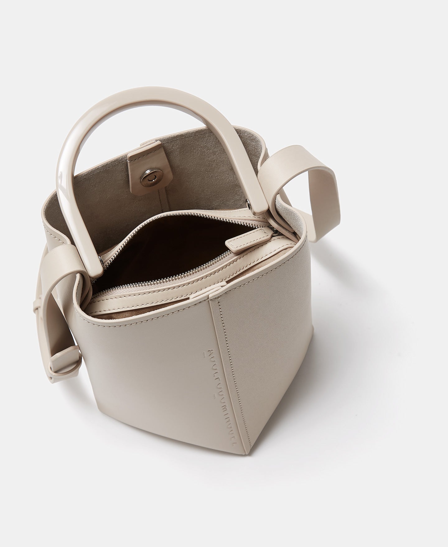 Beige Vachetta Leather Bucket Bag