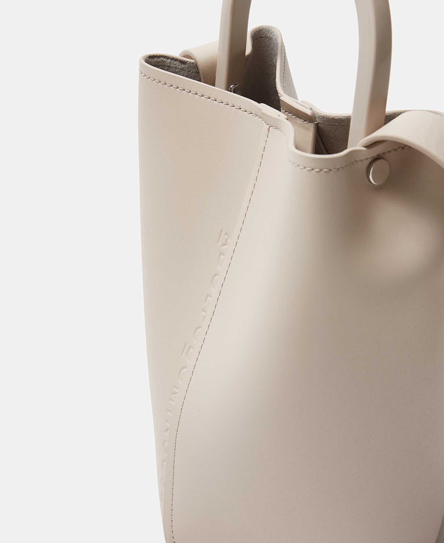 Beige Vachetta Leather Bucket Bag