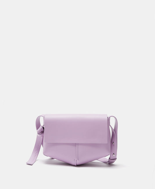 Lilac Vachetta Leather Flap Crossbody Bag