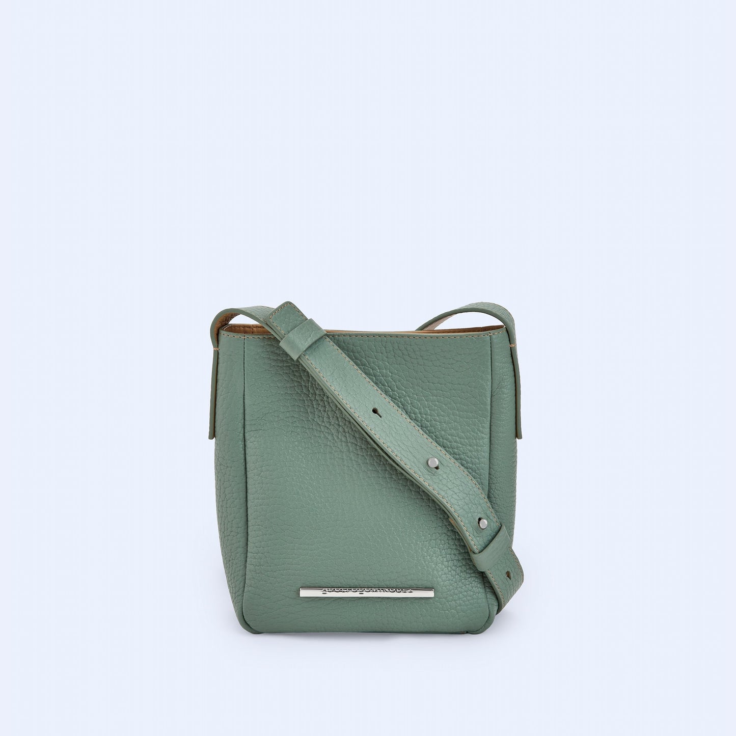 Green Leather Mini Hobo Bag