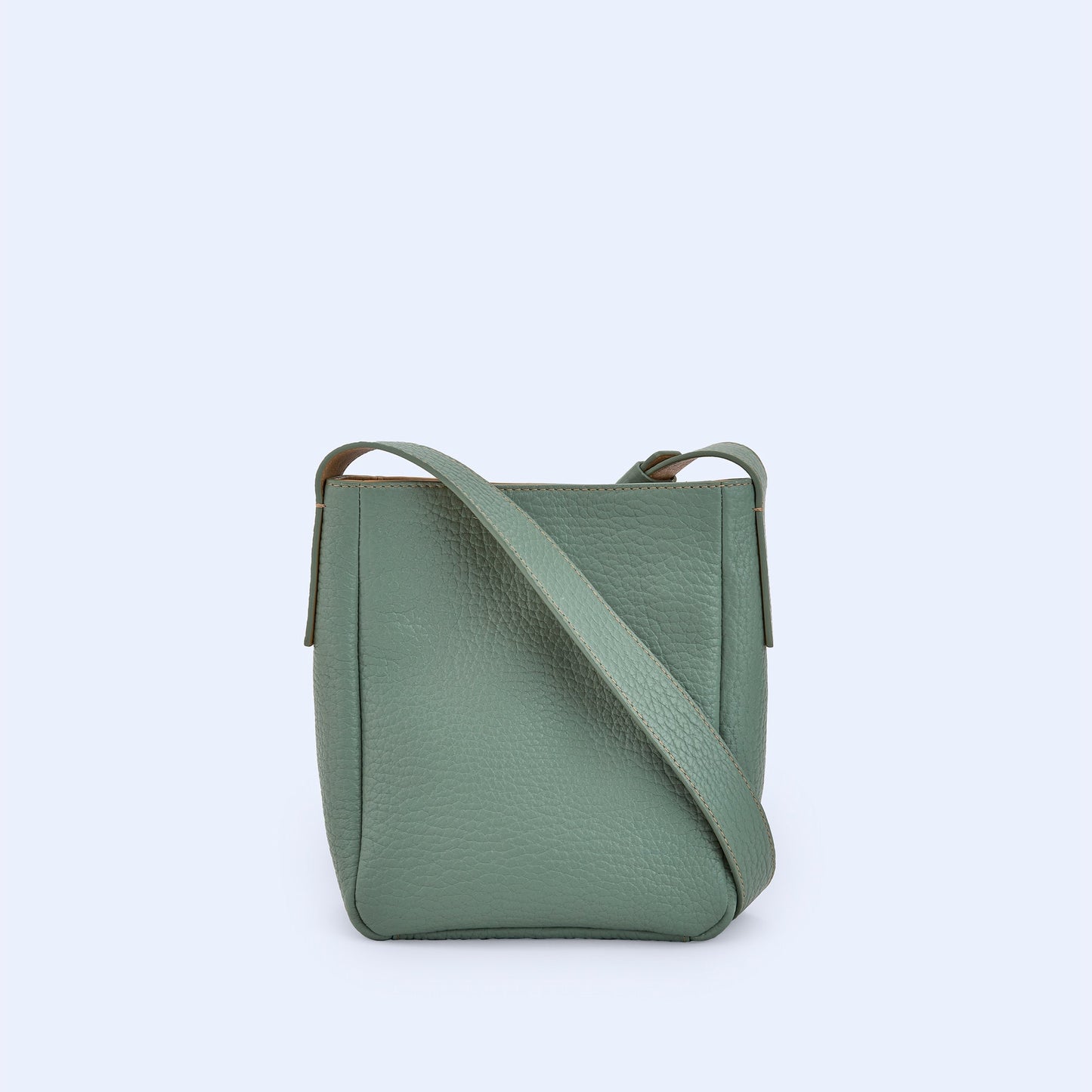 Green Leather Mini Hobo Bag