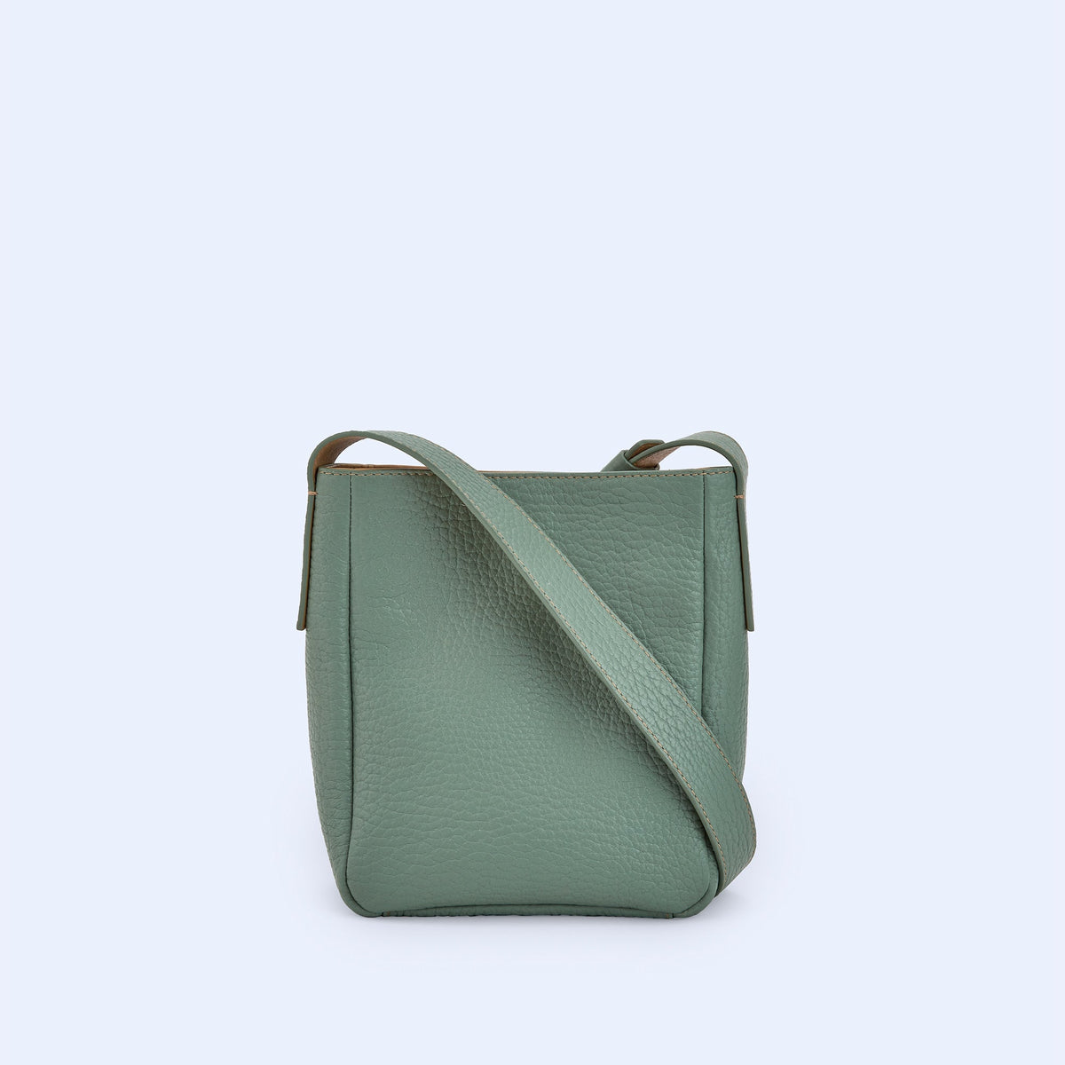 Green Leather Mini Hobo Bag