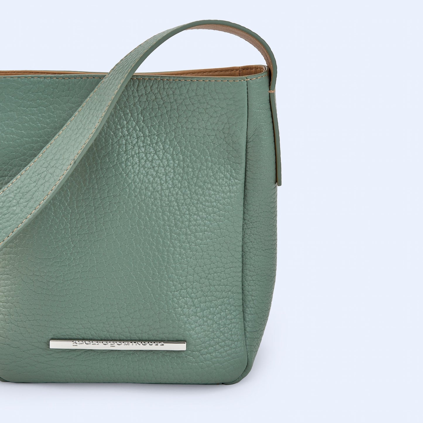 Green Leather Mini Hobo Bag