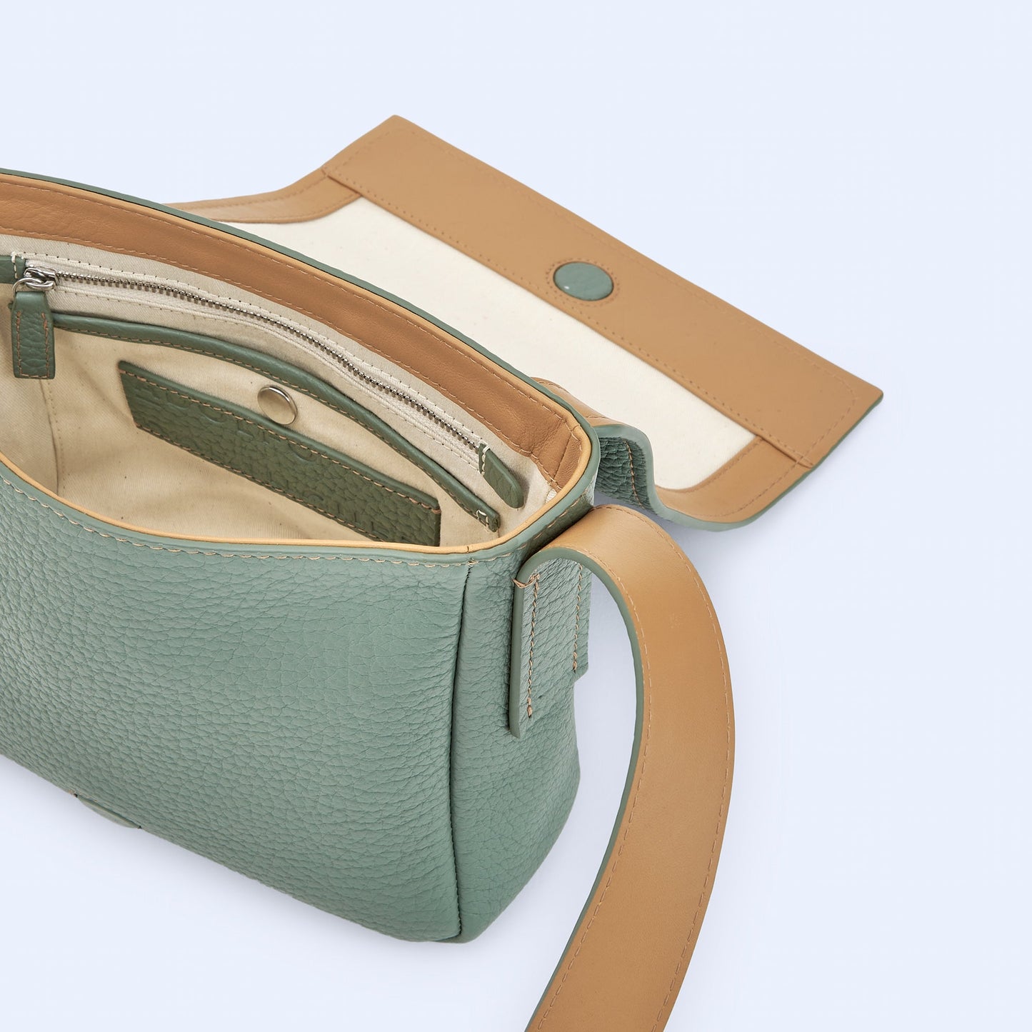 Green Leather Mini Shoulder Bag