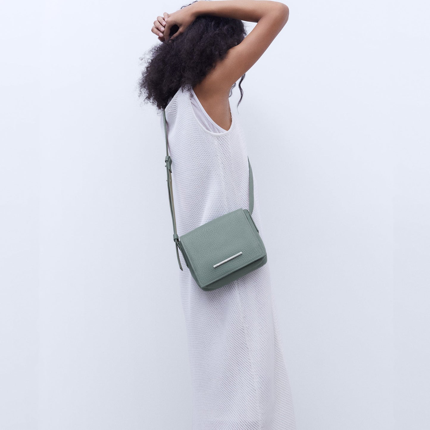 Green Leather Mini Shoulder Bag