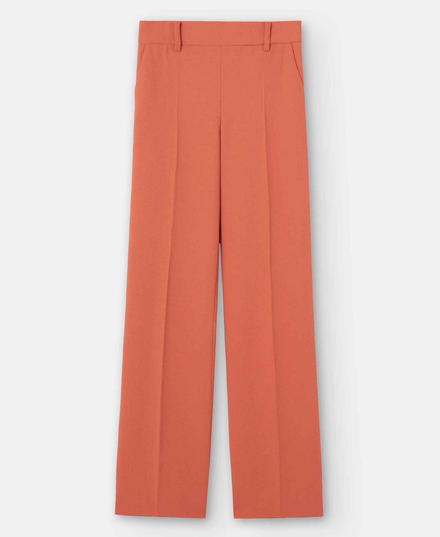 Orange Straight Trousers With Darts