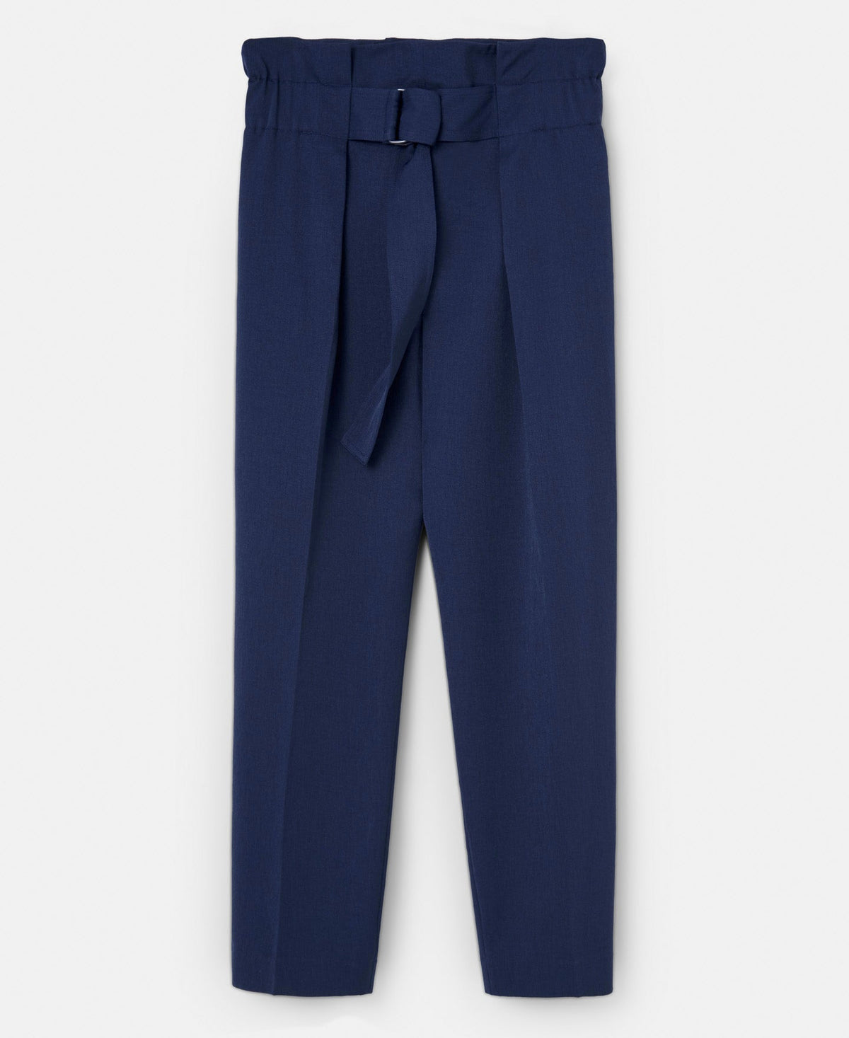Navy Blue High Rise Trousers With Darts