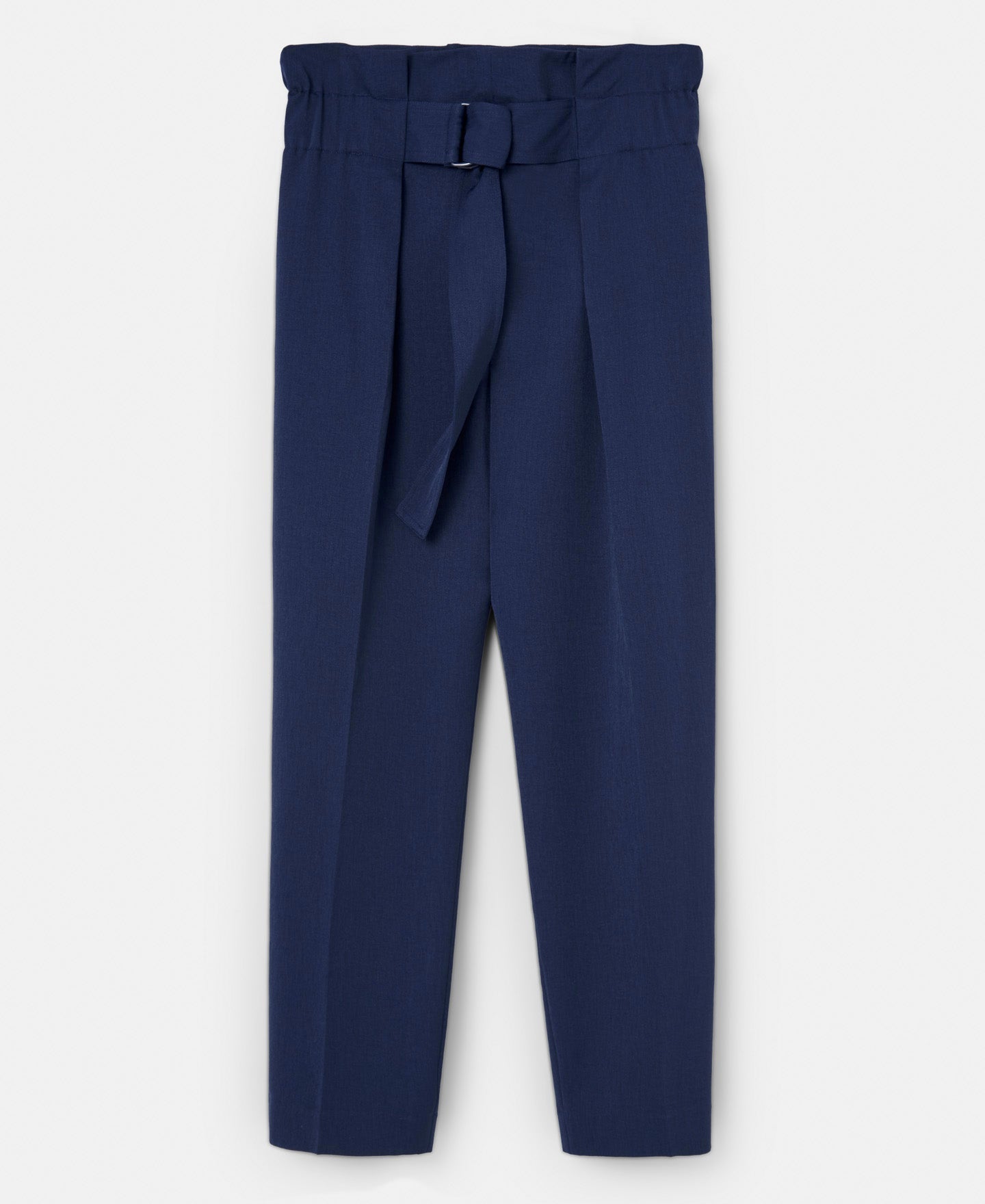 Navy Blue High Rise Trousers With Darts