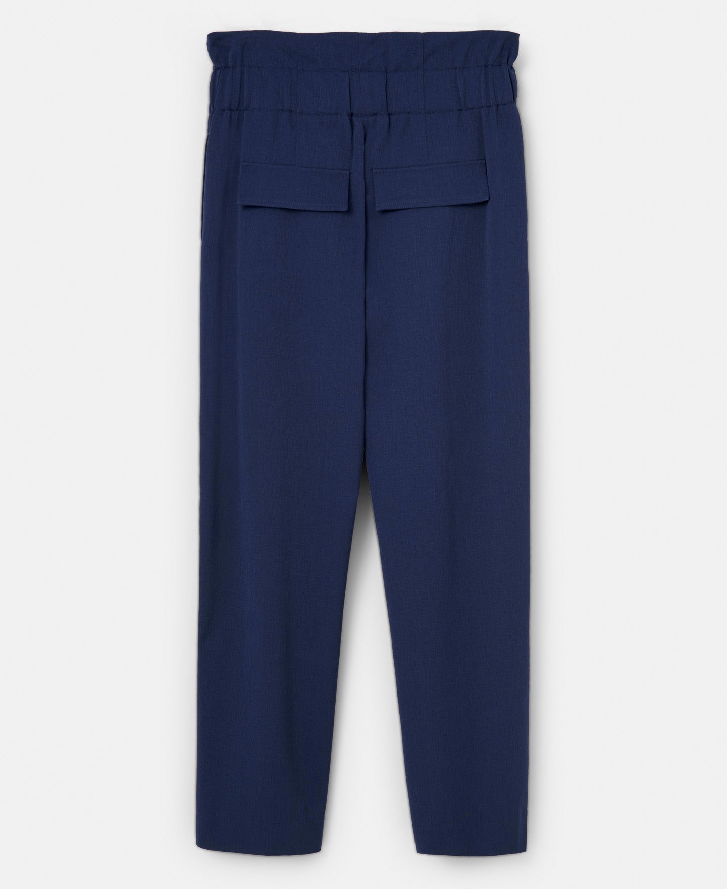 Navy Blue High Rise Trousers With Darts