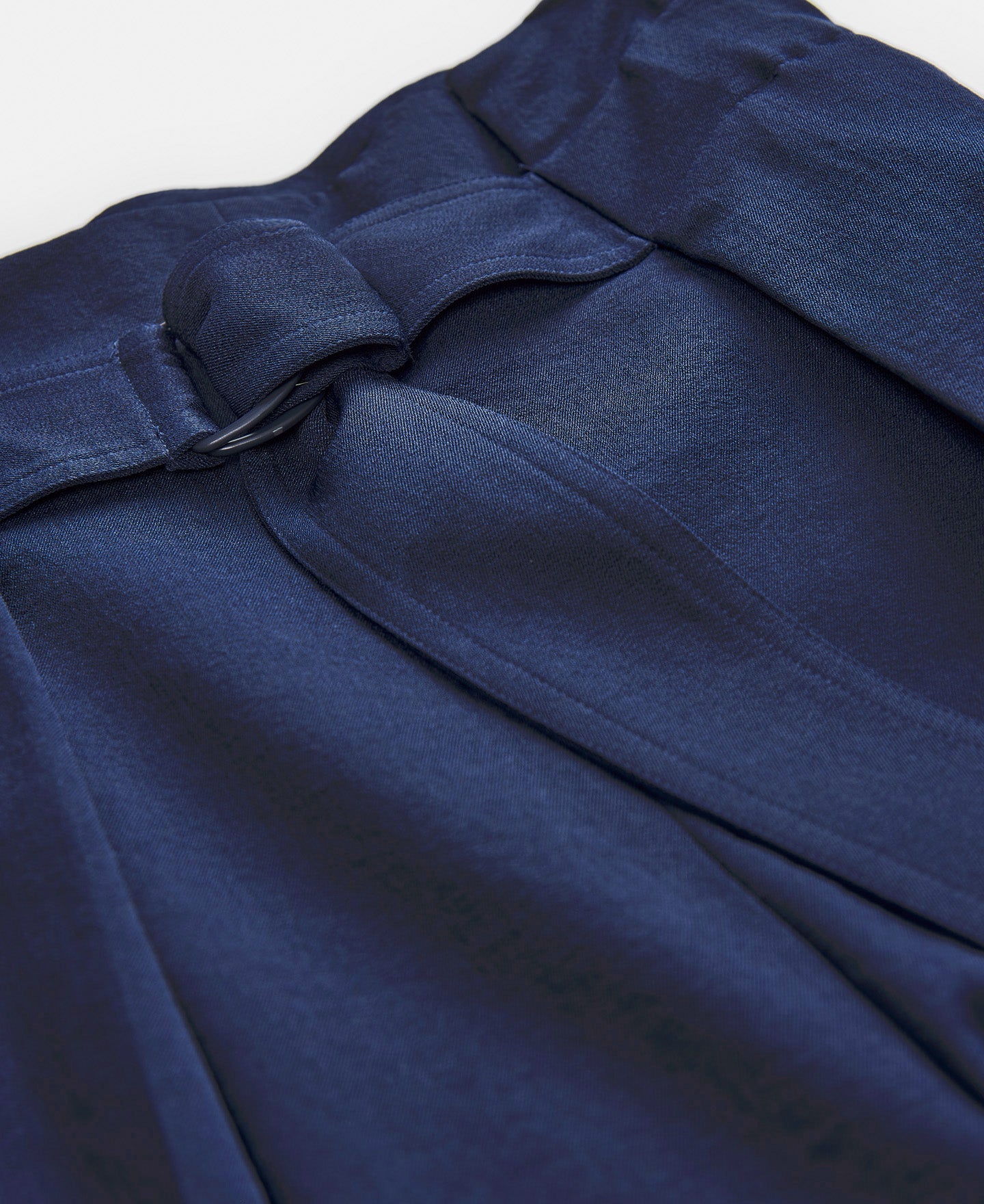 Navy Blue High Rise Trousers With Darts