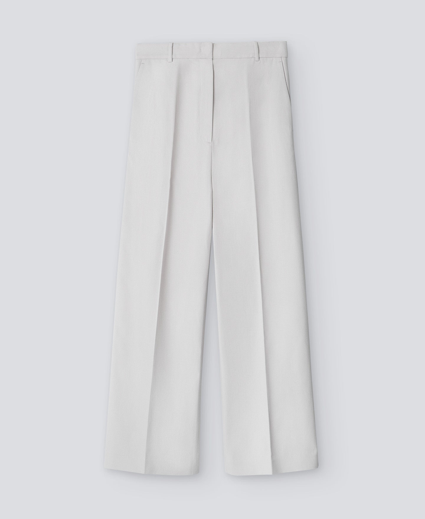 Light Grey Grey Ankle-Length Trousers