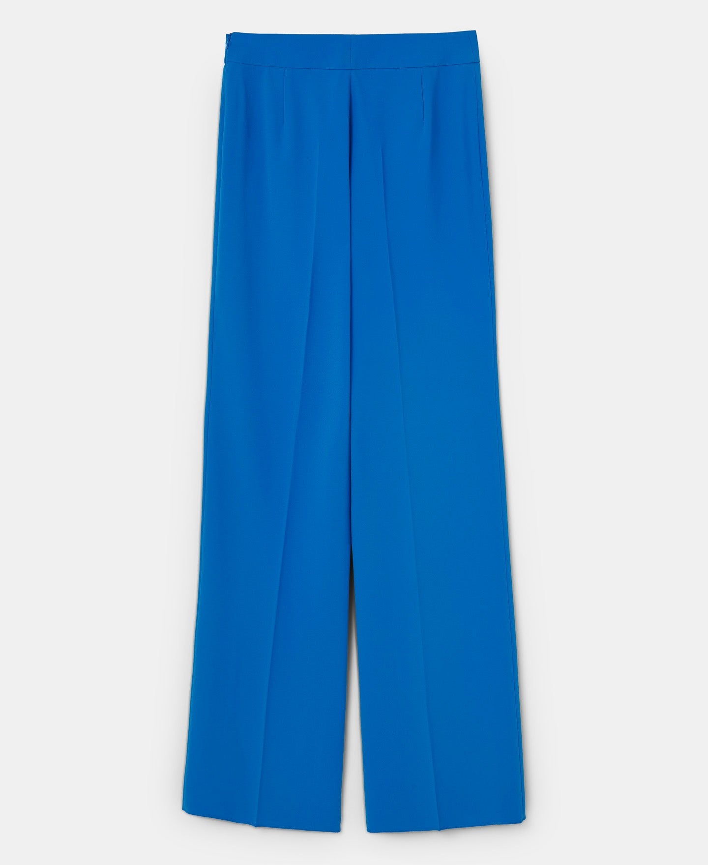 Blue Straight Fluid Trousers