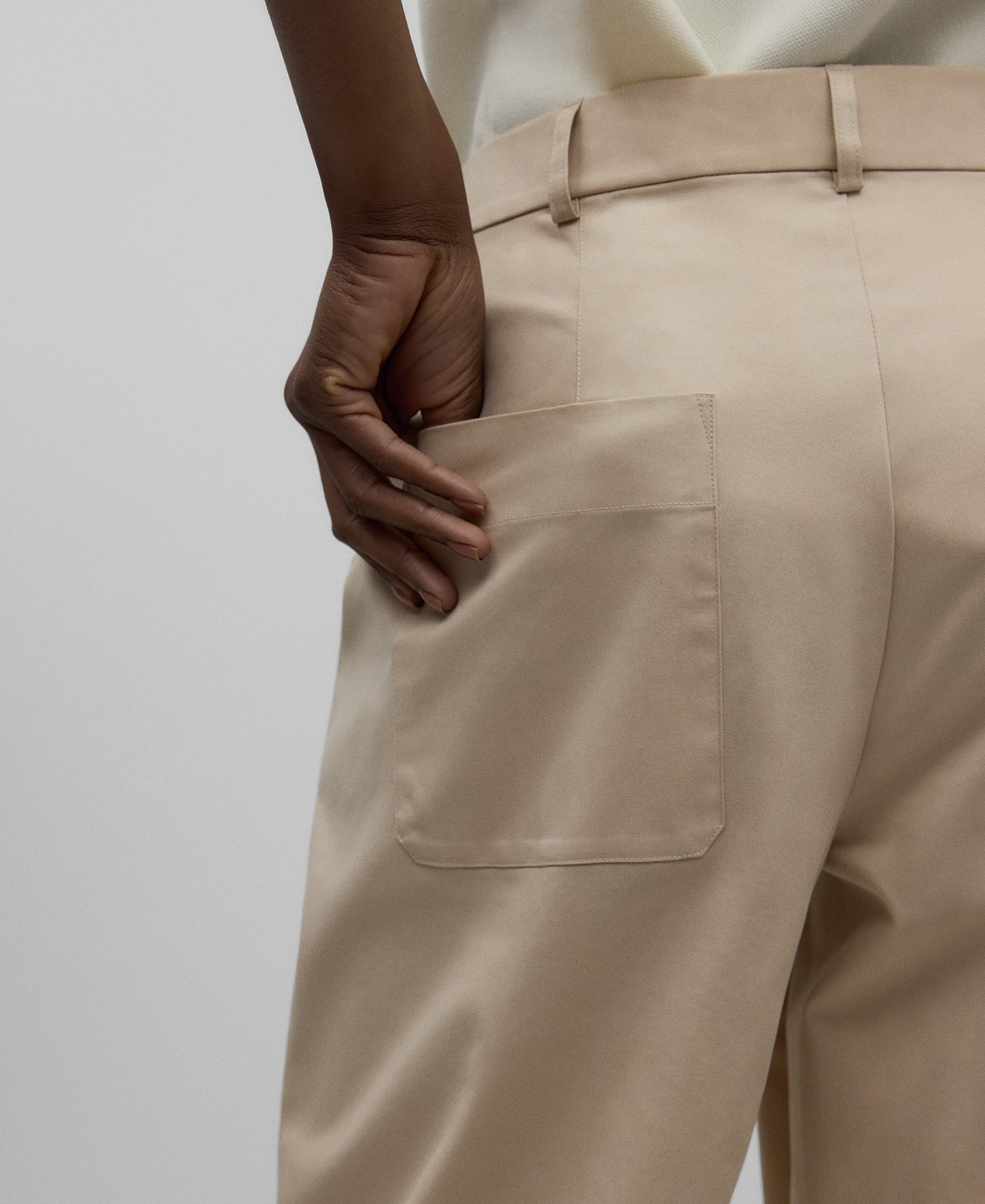 Natural TENCEL™ lyocell trousers woman in natural