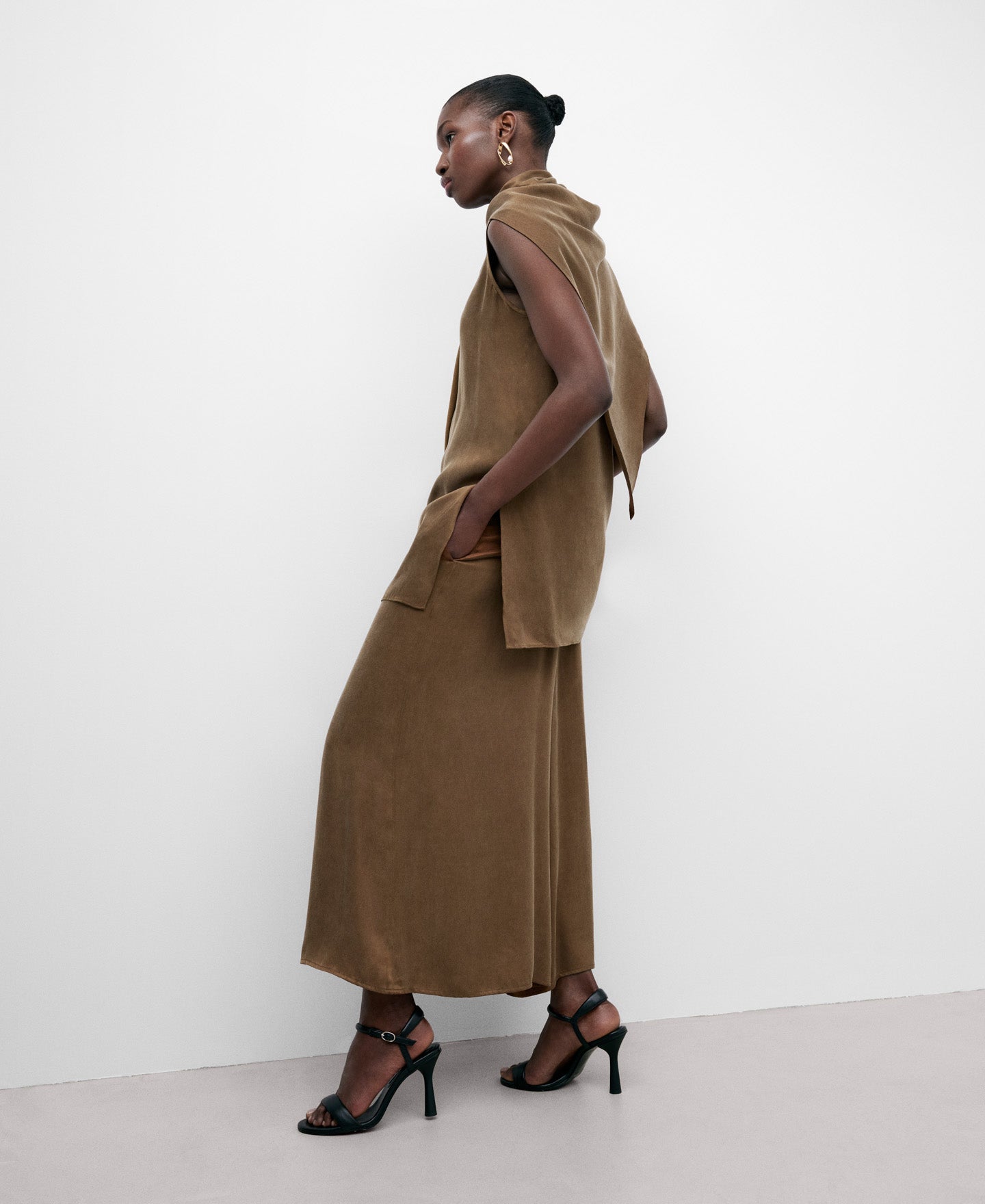 Brown Palazzo Trousers