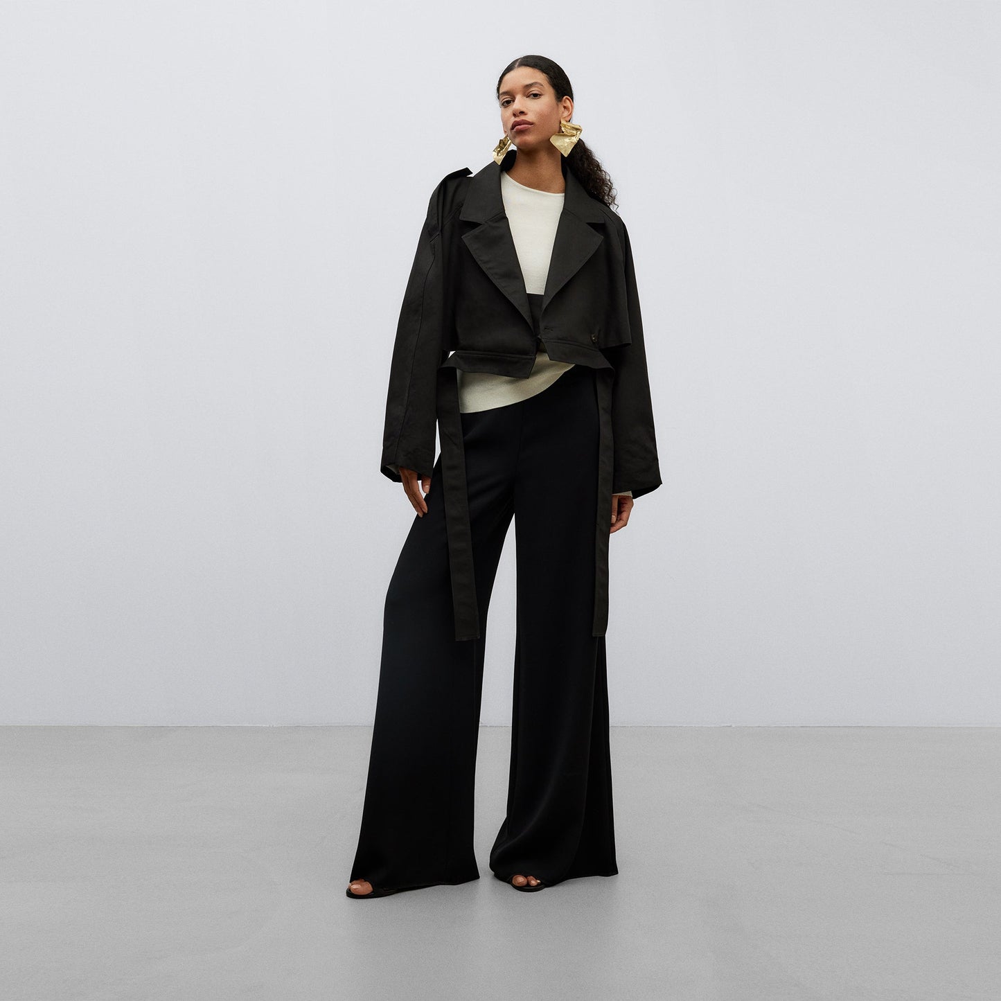 Black Wide Leg Trousers