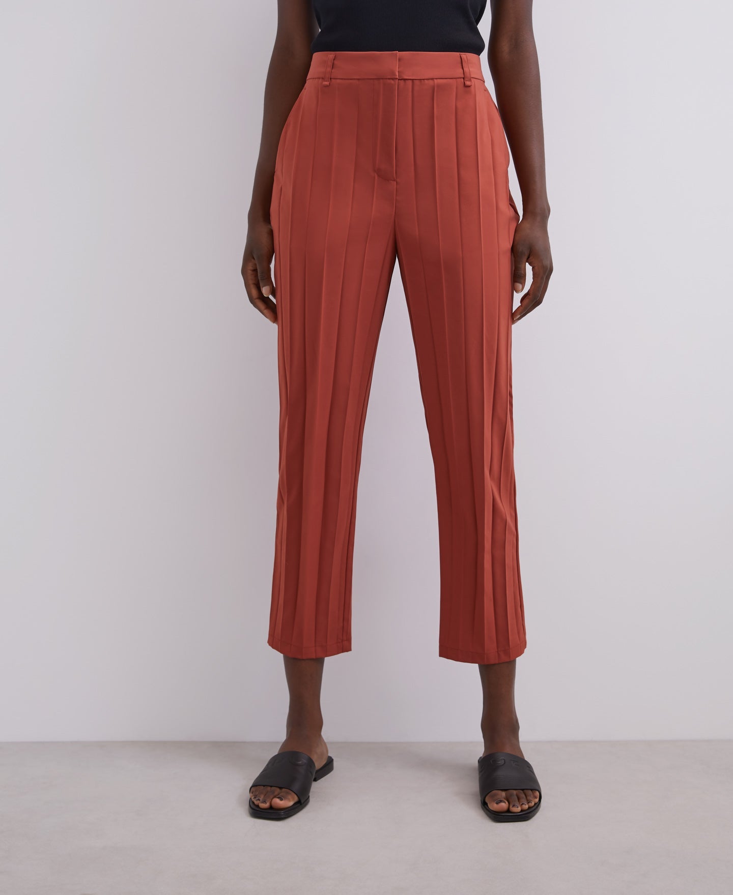 Makeup Narrow Trousers In Pleated Fabric