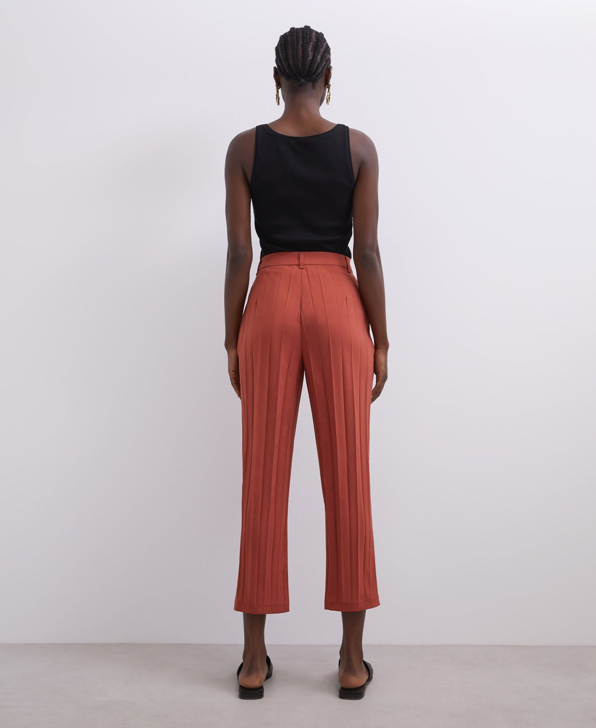 Makeup Narrow Trousers In Pleated Fabric