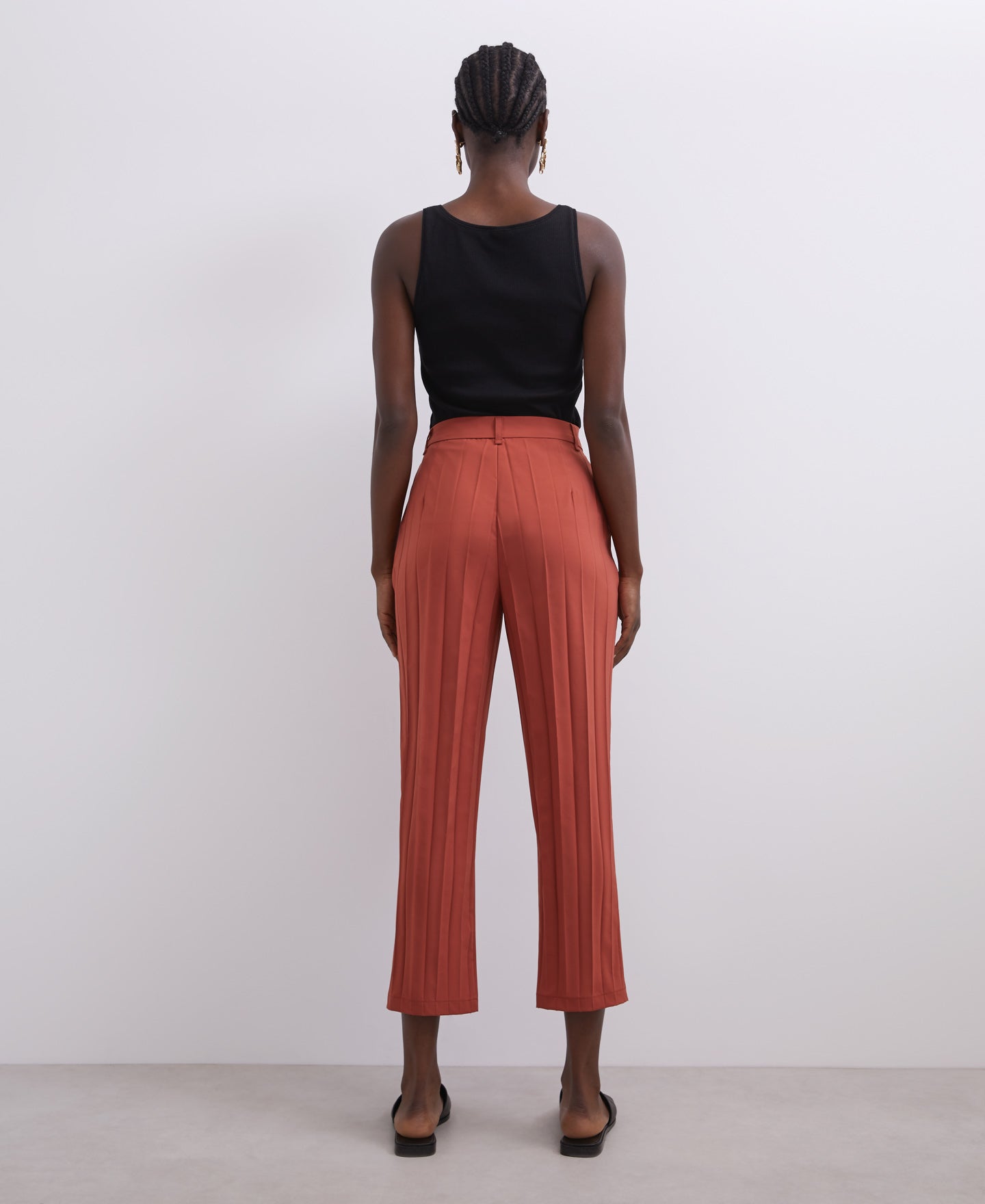 Makeup Narrow Trousers In Pleated Fabric
