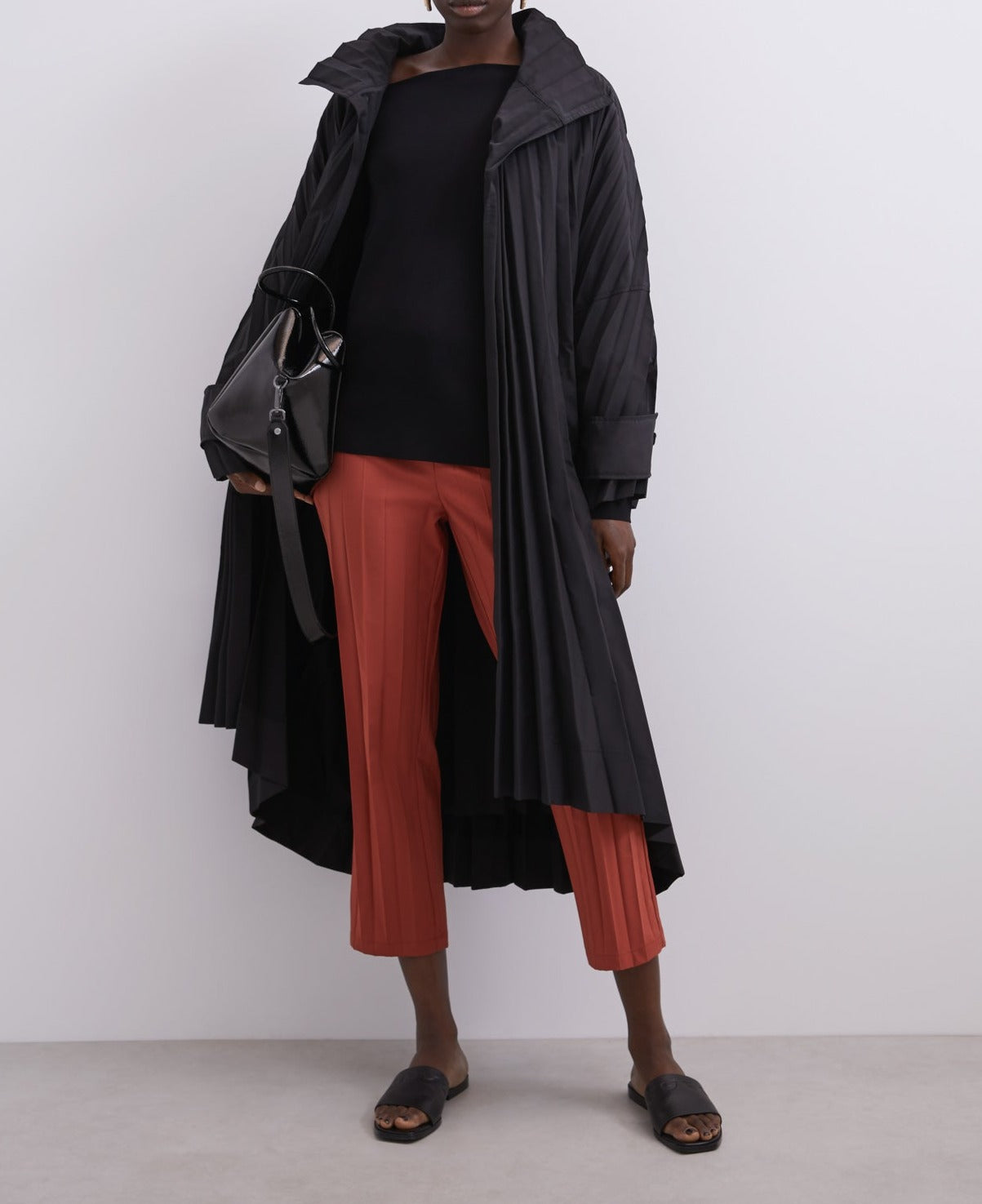 Makeup Narrow Trousers In Pleated Fabric