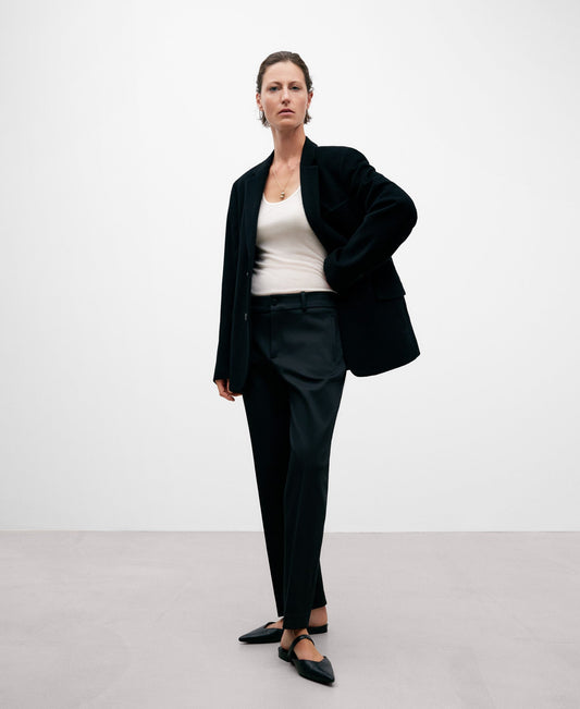 Straight Trousers With Front Stripe