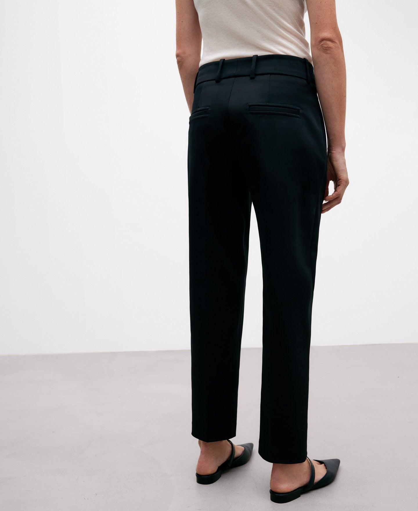 Straight Trousers With Front Stripe