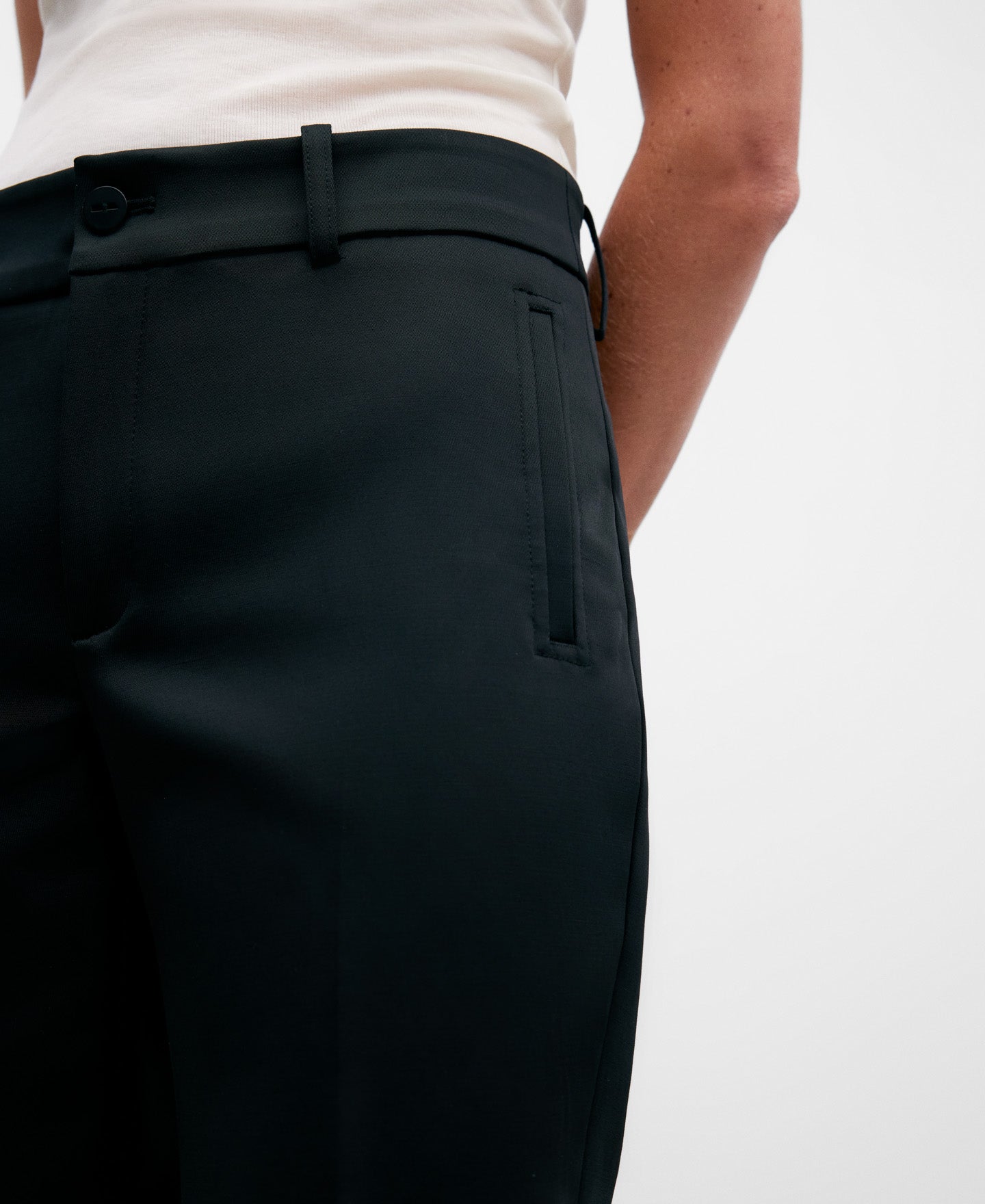 Straight Trousers With Front Stripe
