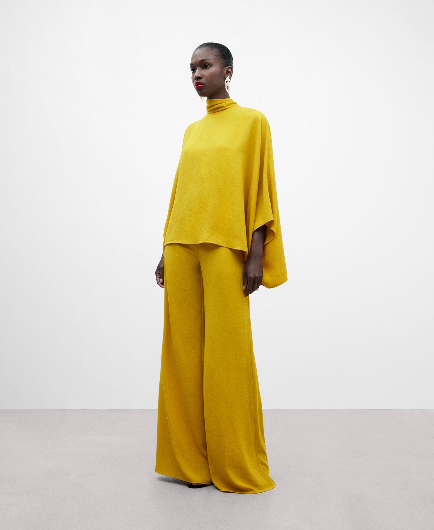 Mustard Palazzo Trousers For Women