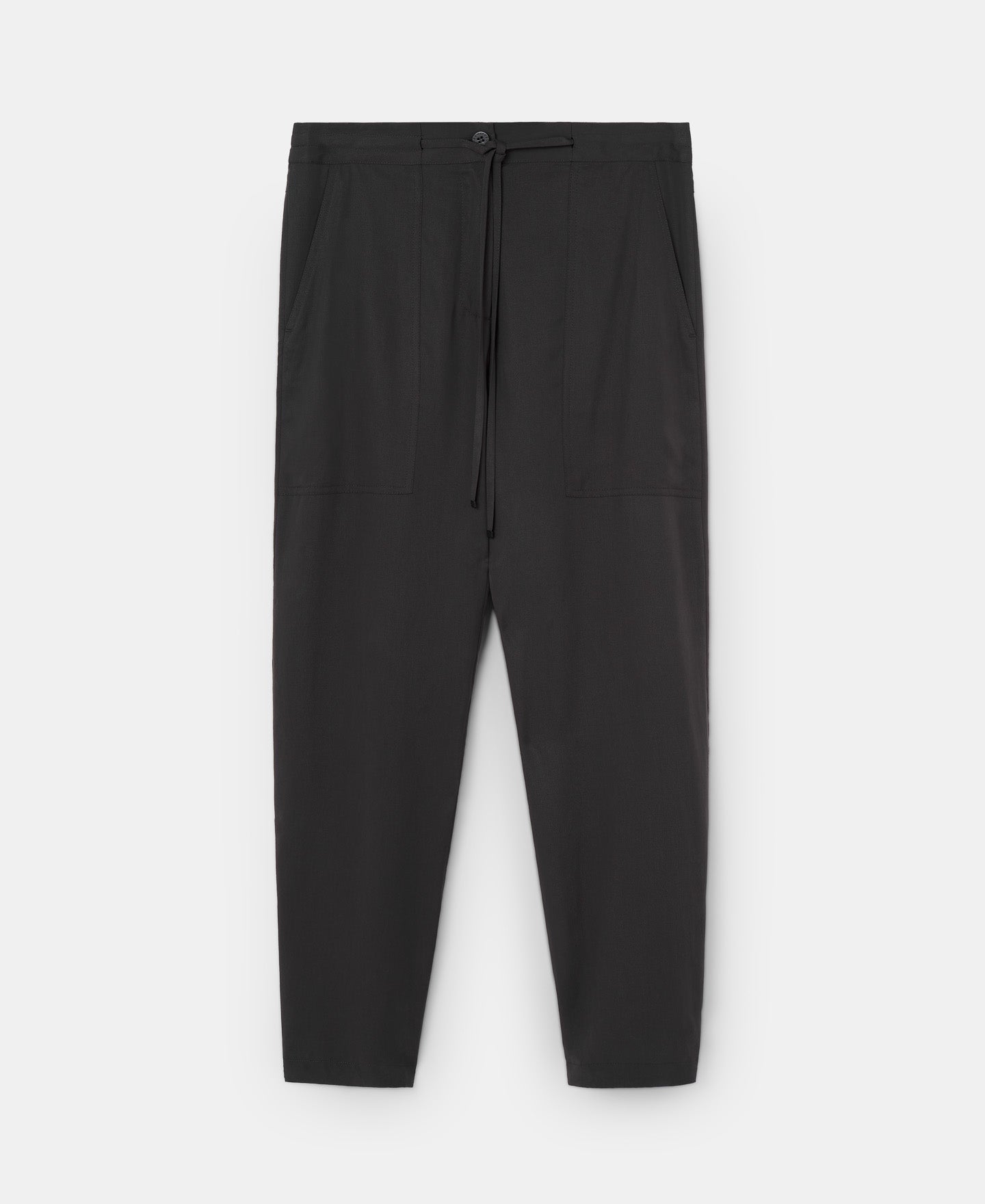 Grey Lyocell Fluid Pants