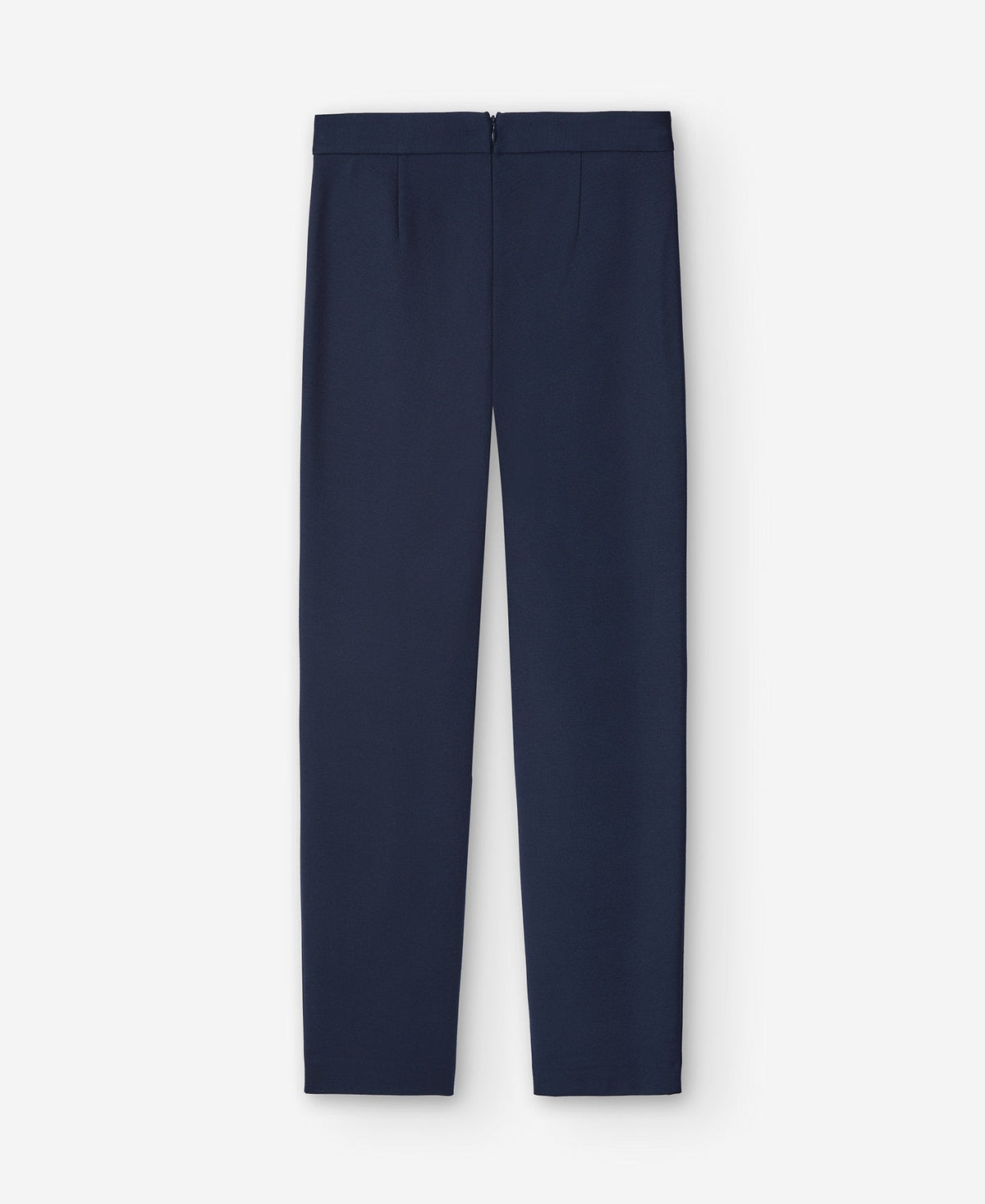 Blue Ankle-Length Women's Trousers