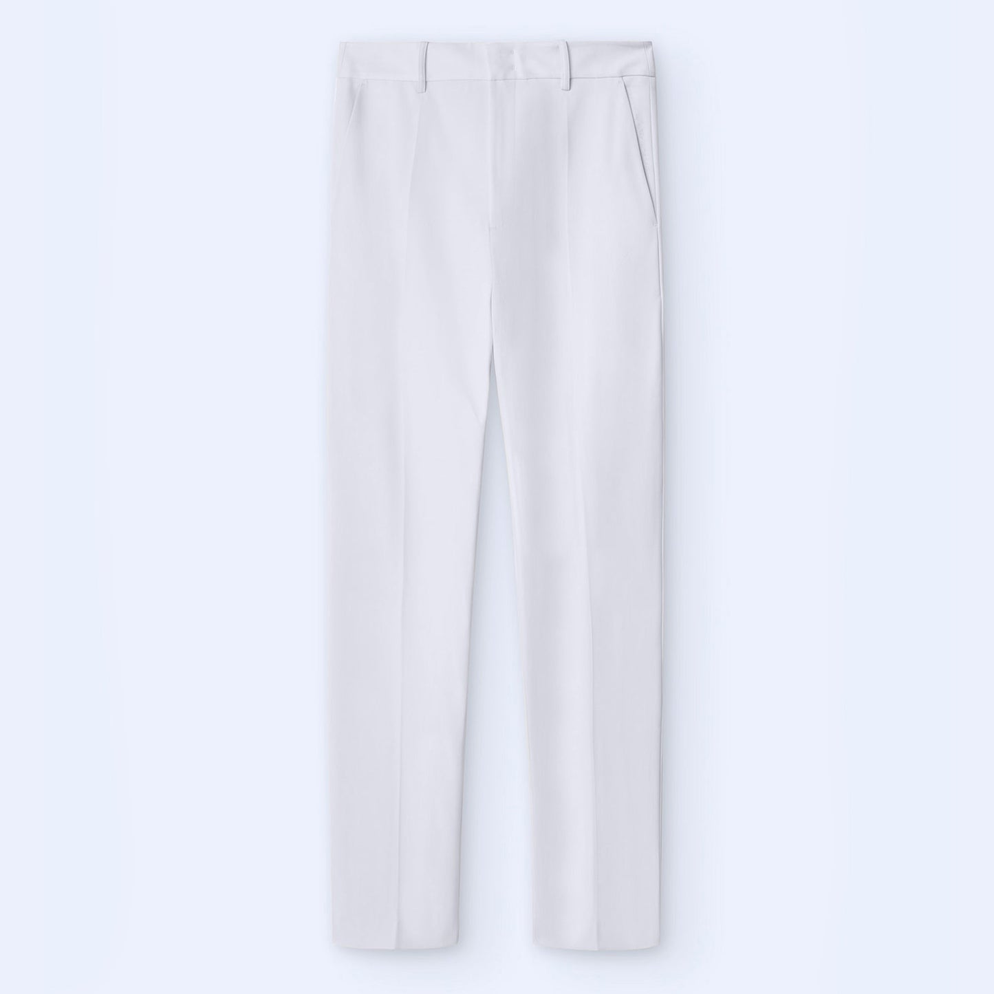 Light Beige Straight Fit Trousers