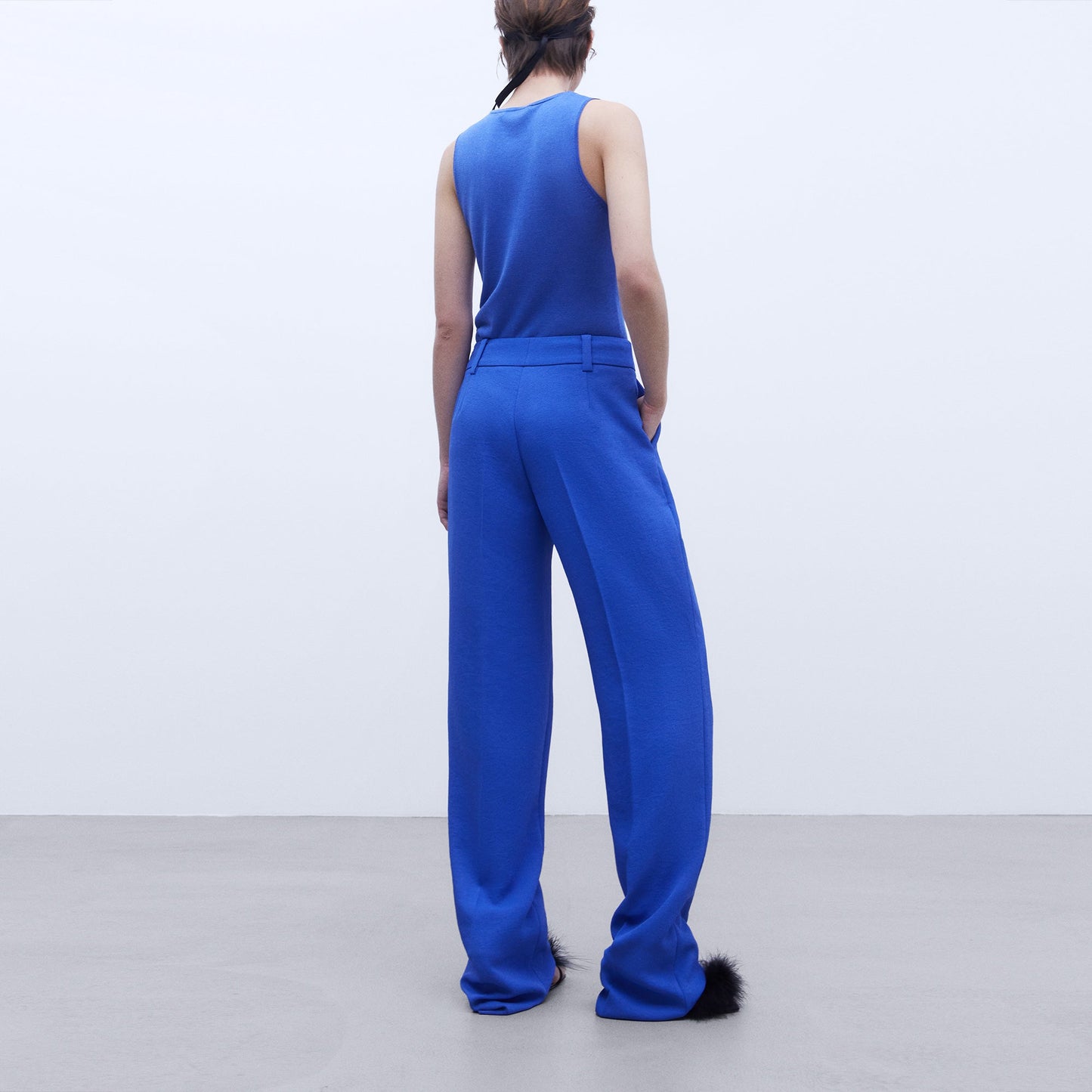 Monochromatic Blue Dart Trousers